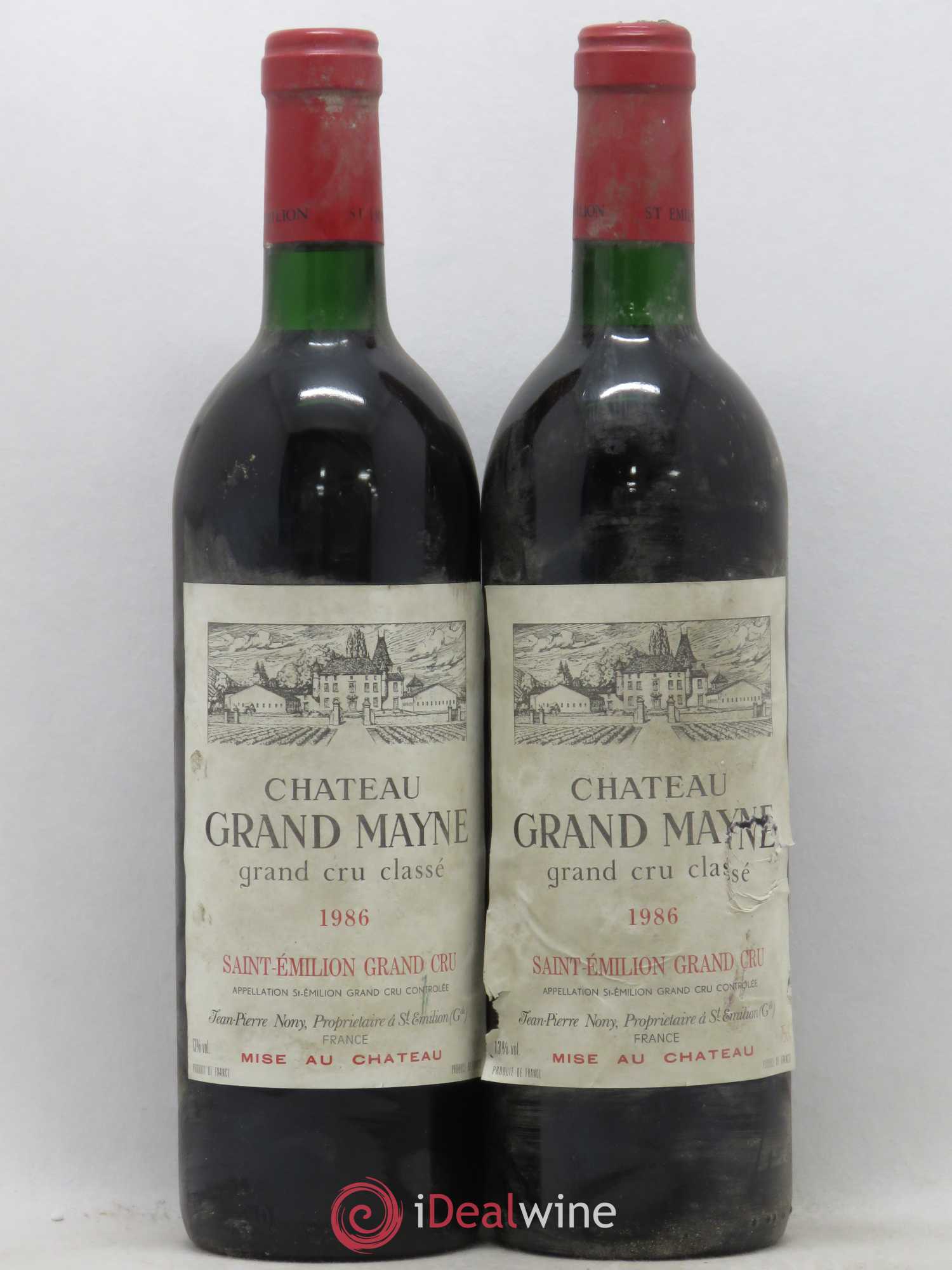 Château Grand Mayne Grand Cru Classé 1986 - Lot de 2 bouteilles - 0