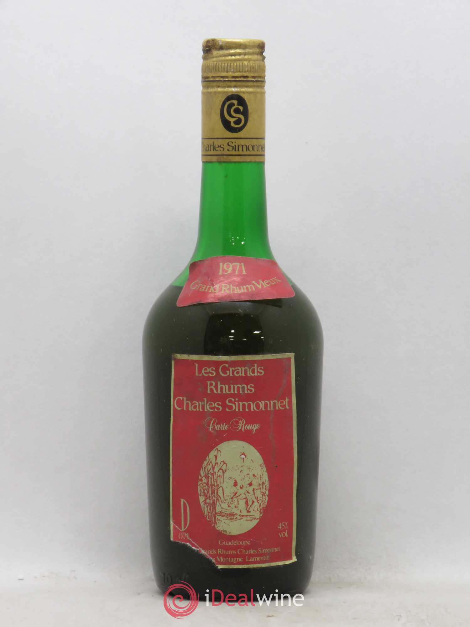 Rhum Carte Rouge Charles Simonnet 1971 - Posten von 1 Flasche - 0
