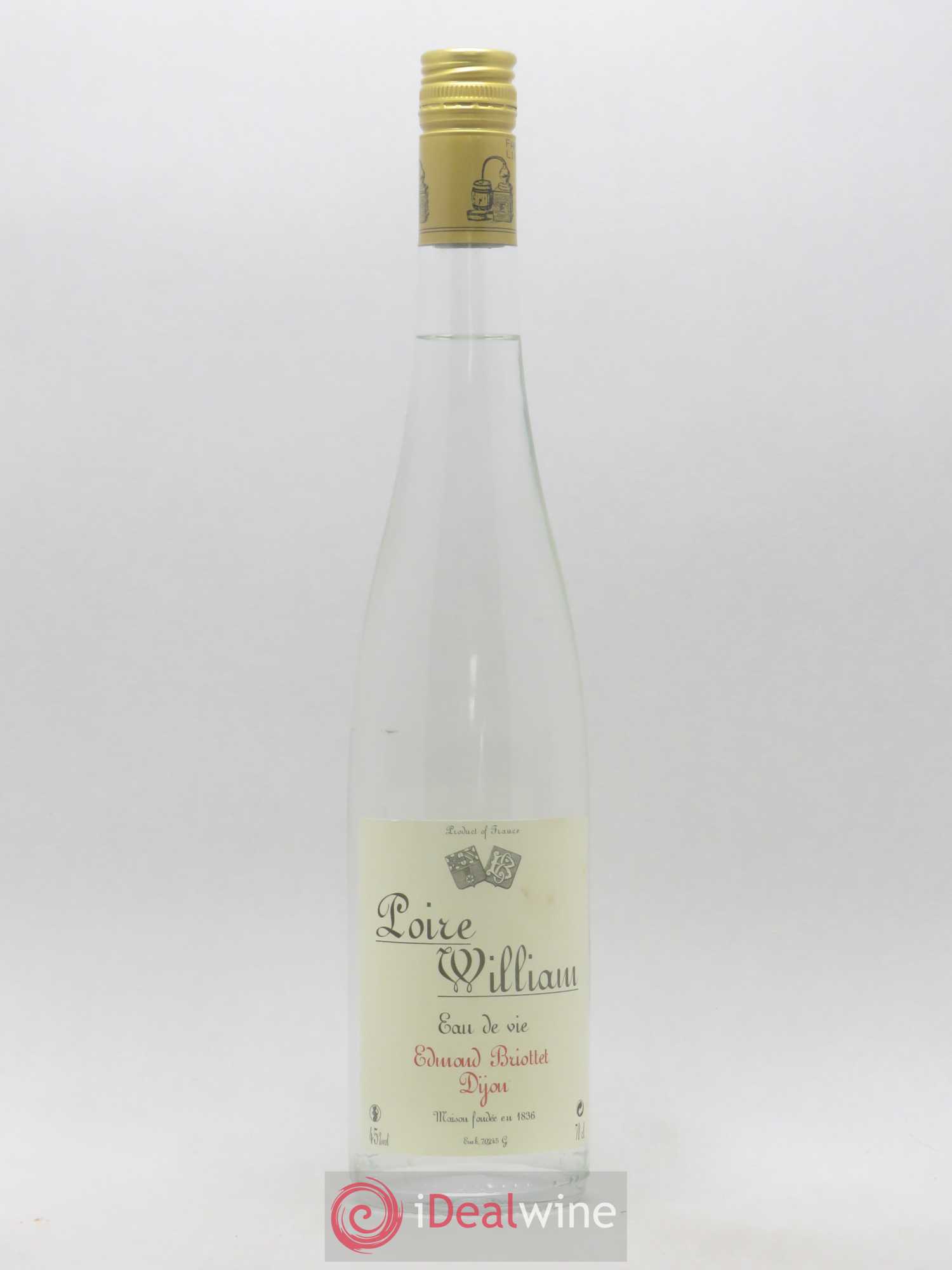 Alcools divers Eau de Vie de Poire William Edmond Briottet - Lotto di 1 bottiglia - 0