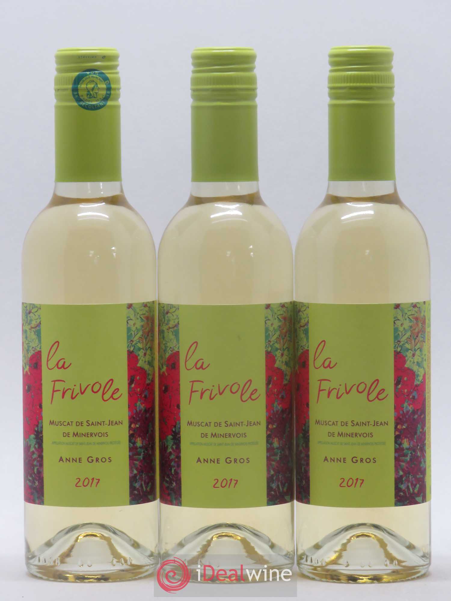 Vin de France Muscat de St-Jean de Minervois La Frivole Anne Gros 2017 - Posten von 3 Demi-Flaschen - 0