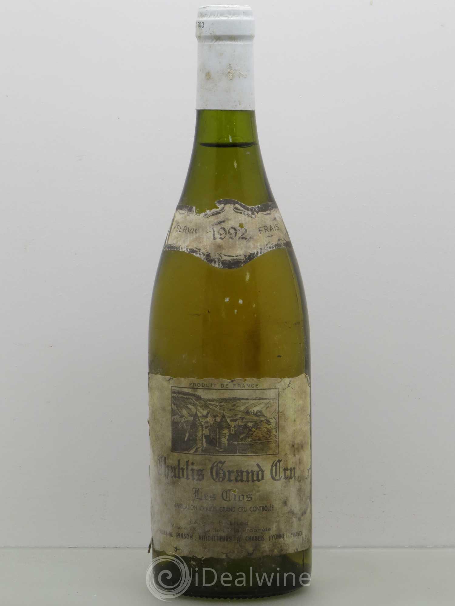 Chablis Grand Cru Les Clos Pinson Frères (Domaine) 1992 - Lot de 1 bouteille - 0