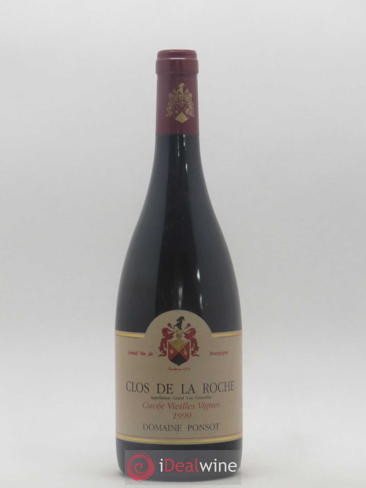 Clos de la Roche Grand Cru Vieilles Vignes Ponsot (Domaine) 1999 - Lot de 1 bouteille - 0