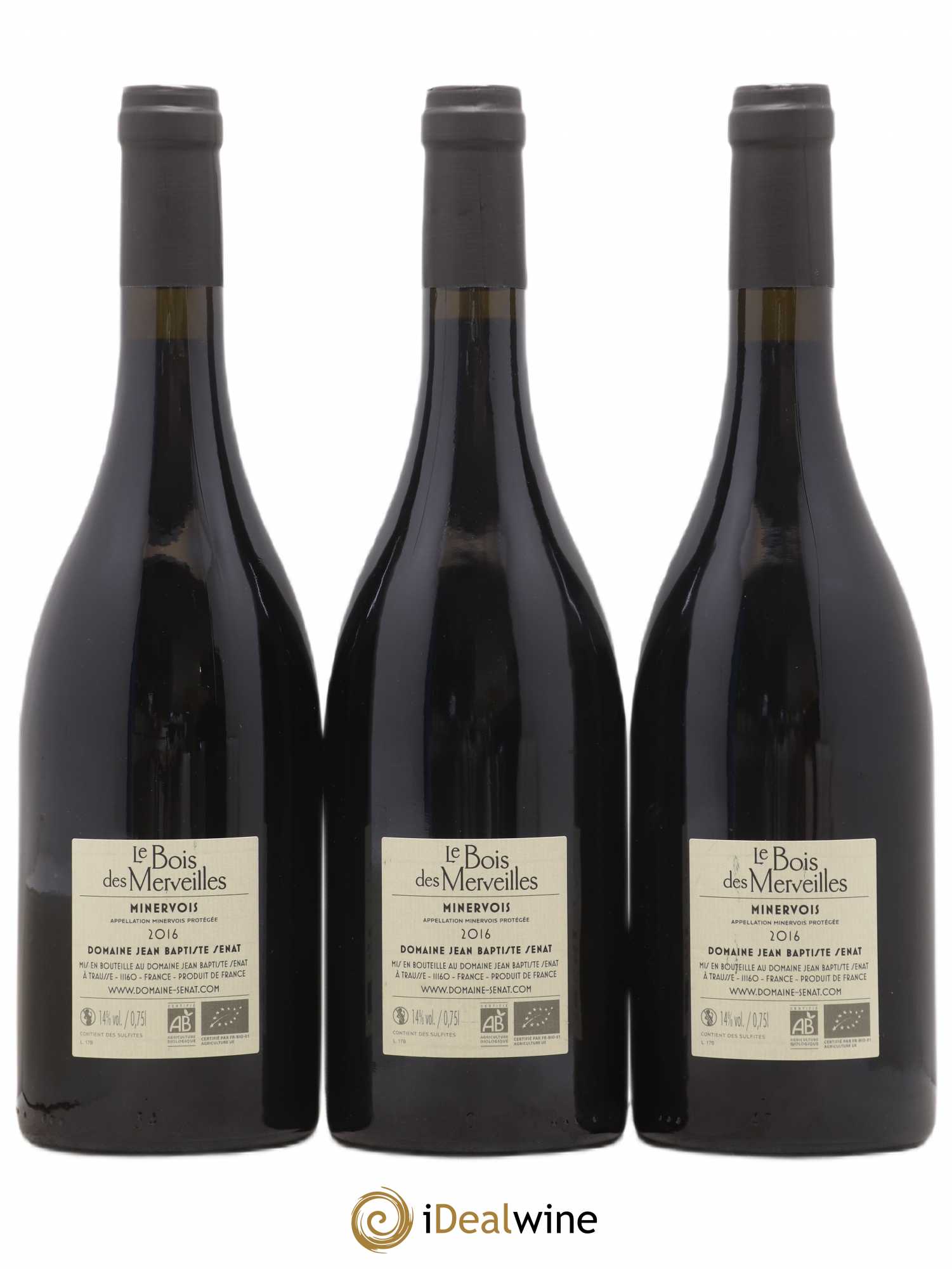Minervois Le Bois des Merveilles Jean-Baptiste Sénat 2016 - Lot de 3 bouteilles - 1