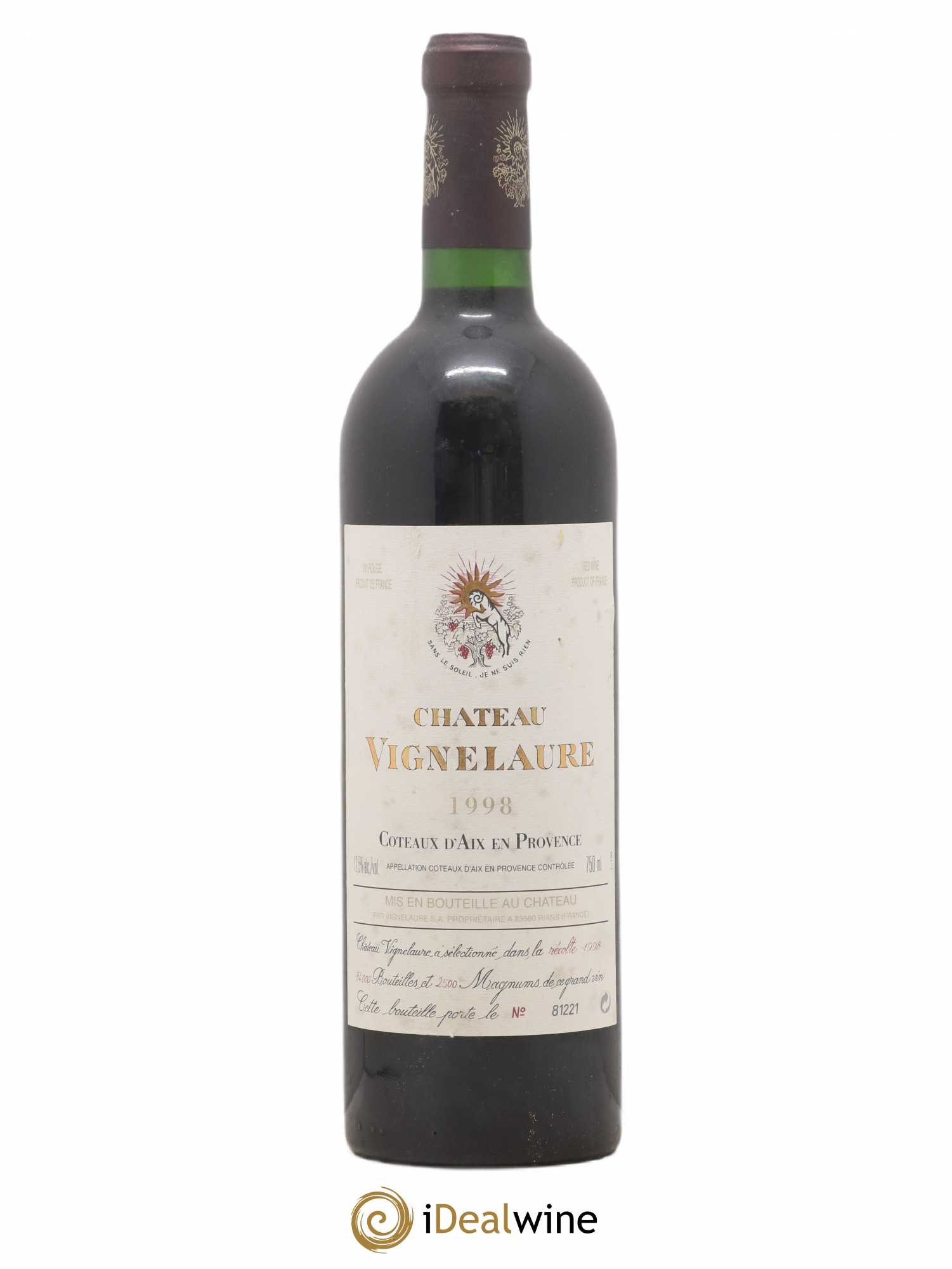 Coteaux d'Aix-en-Provence Château Vignelaure 1998 - Posten von 1 Flasche - 0