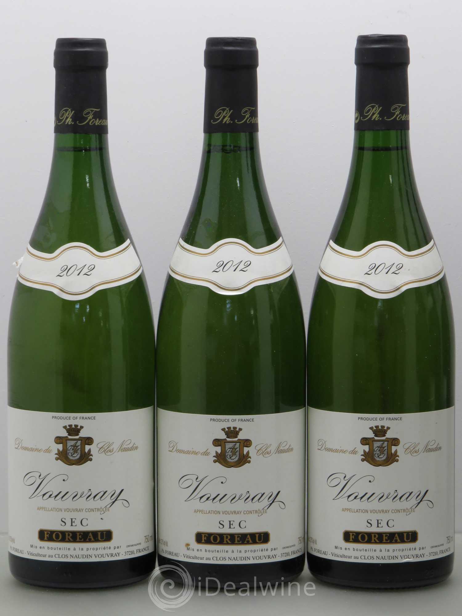 Vouvray Sec Clos Naudin - Philippe Foreau 2012 - Lot de 6 bouteilles - 1