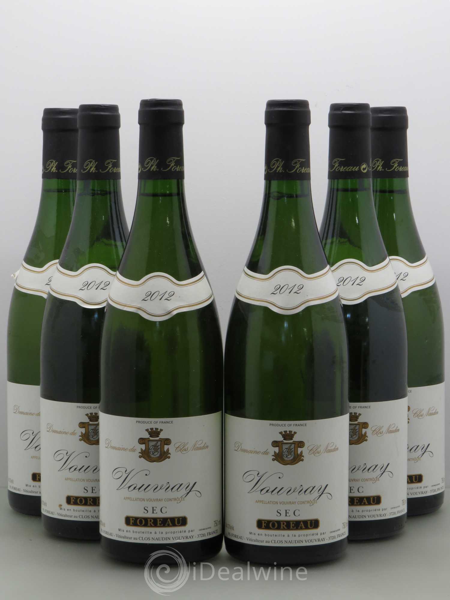Vouvray Sec Clos Naudin - Philippe Foreau 2012 - Lot de 6 bouteilles - 0