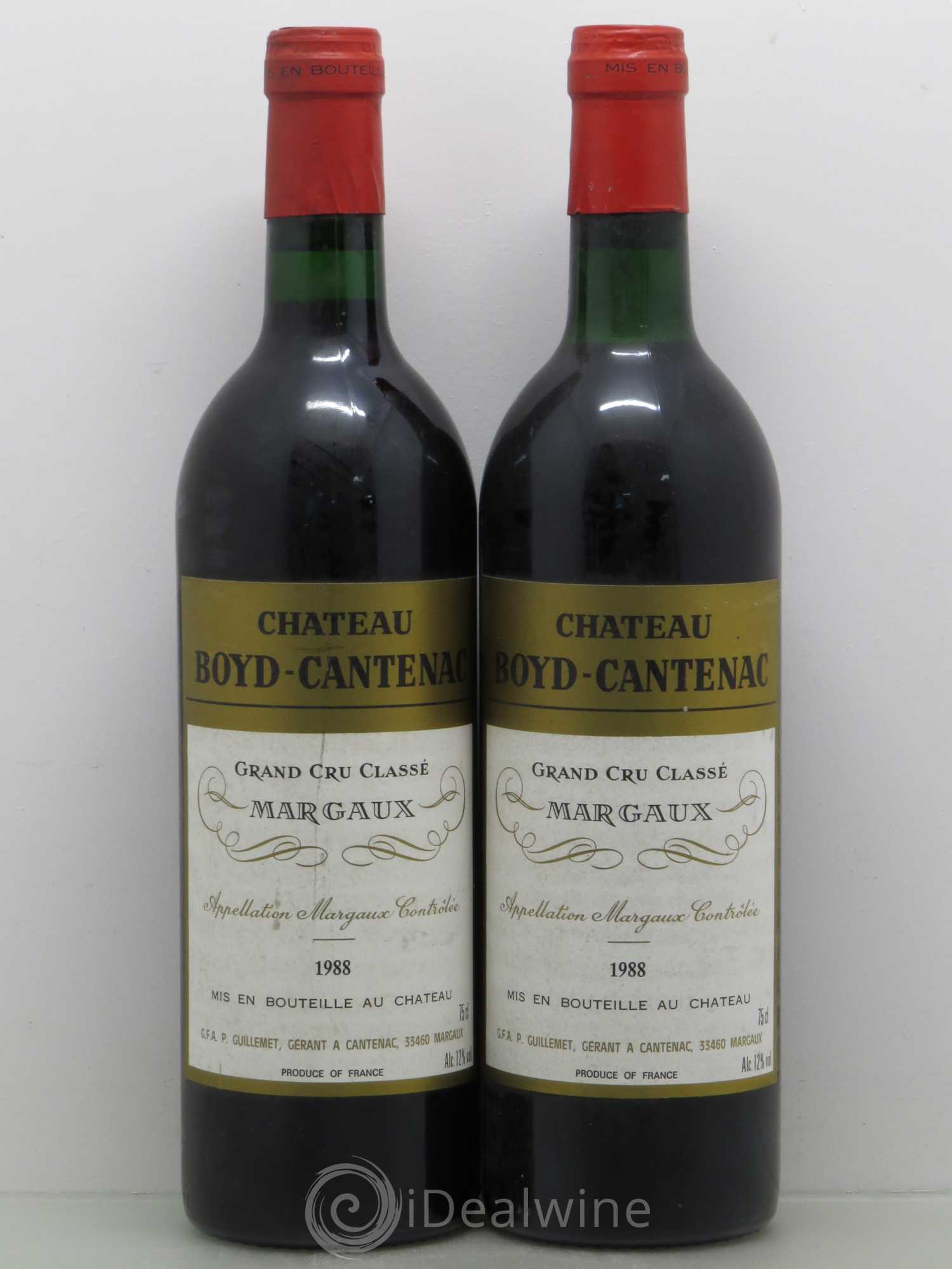 Château Boyd Cantenac 3ème Grand Cru Classé 1988 - Lot de 2 bouteilles - 0
