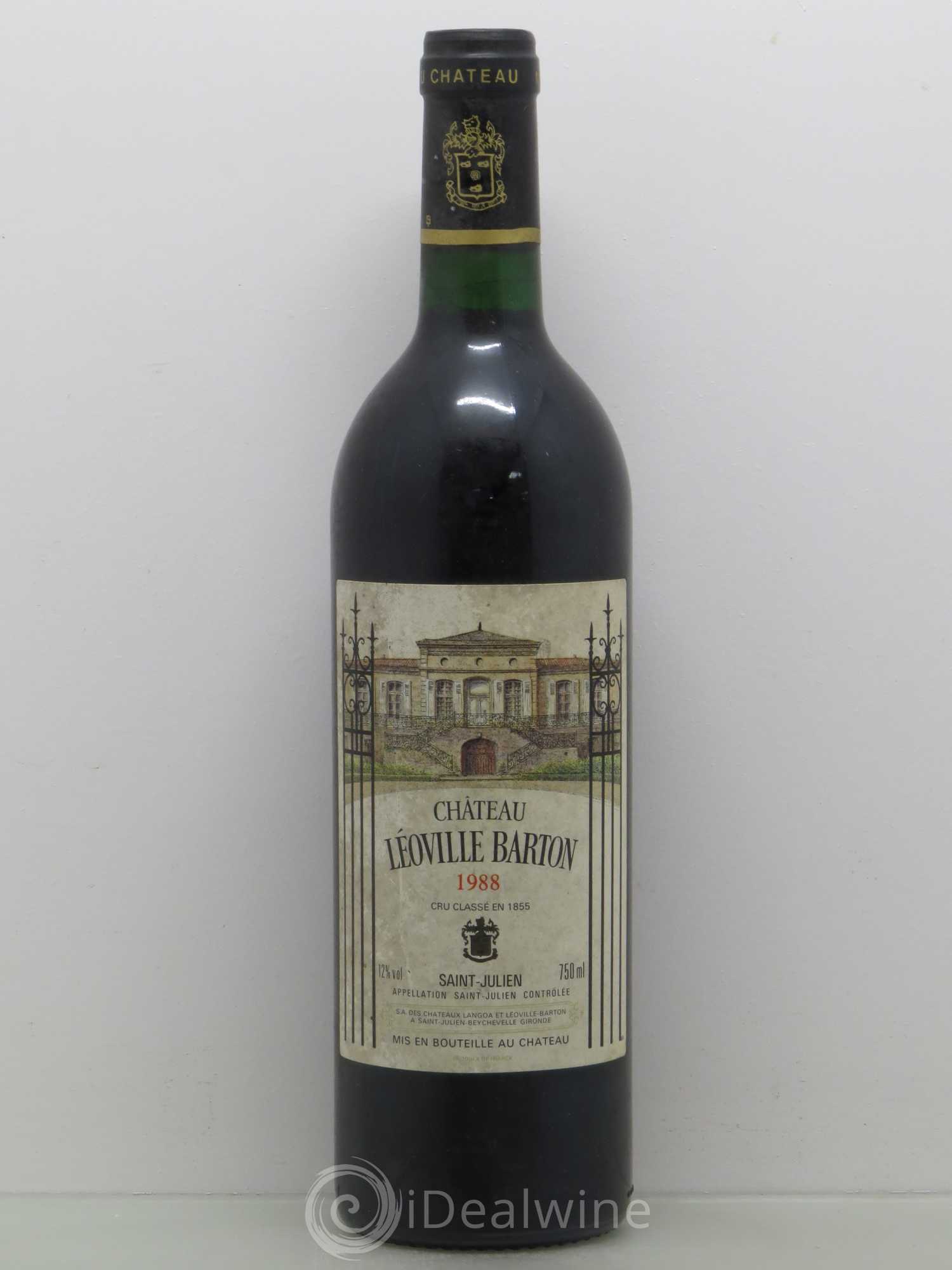 Château Léoville Barton 2ème Grand Cru Classé 1988 - Lot de 1 bouteille - 0