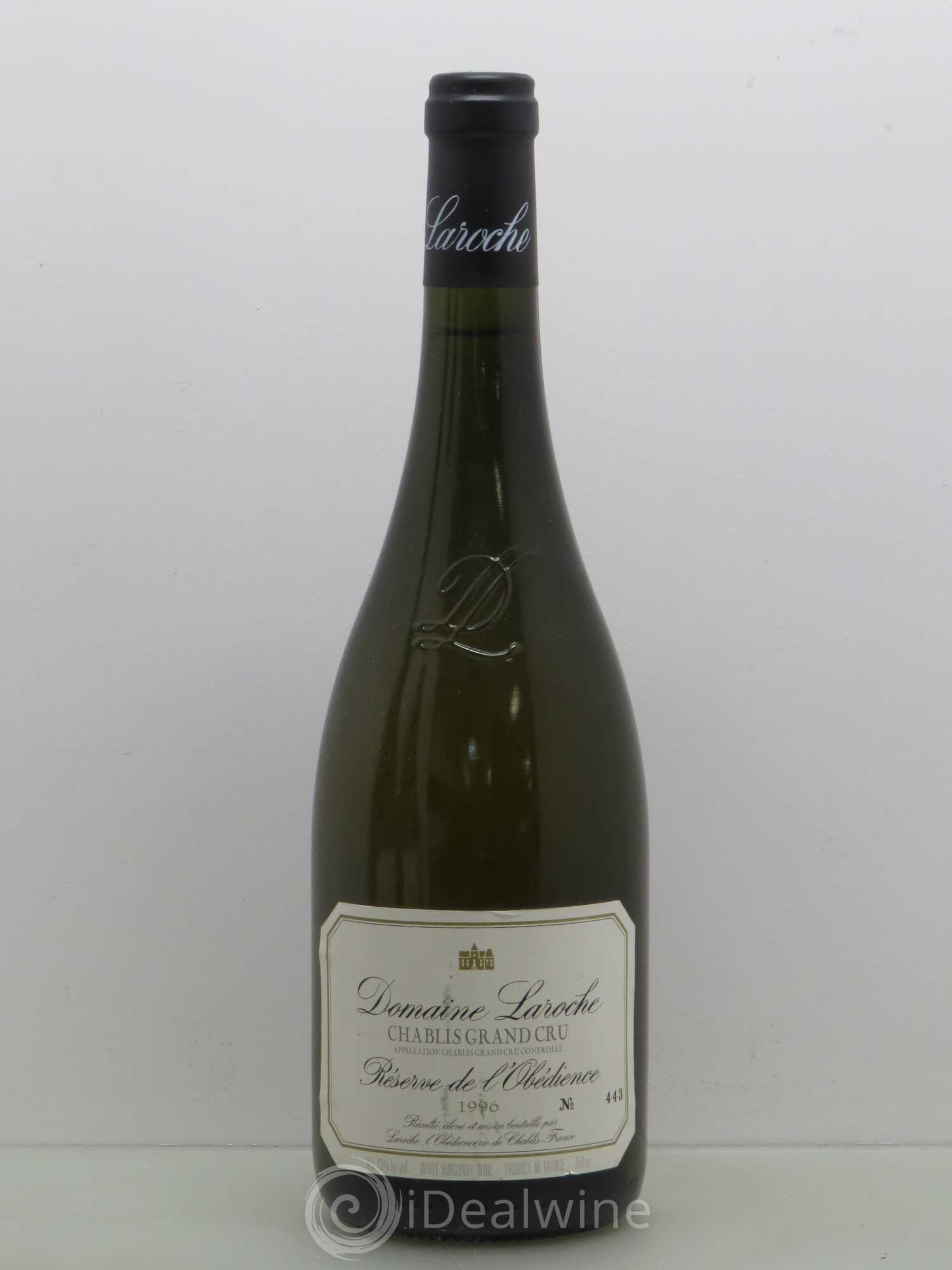 Chablis Grand Cru Les Blanchots - Réserve de l'Obédience Domaine Laroche 1996 - Lot de 1 bouteille - 0