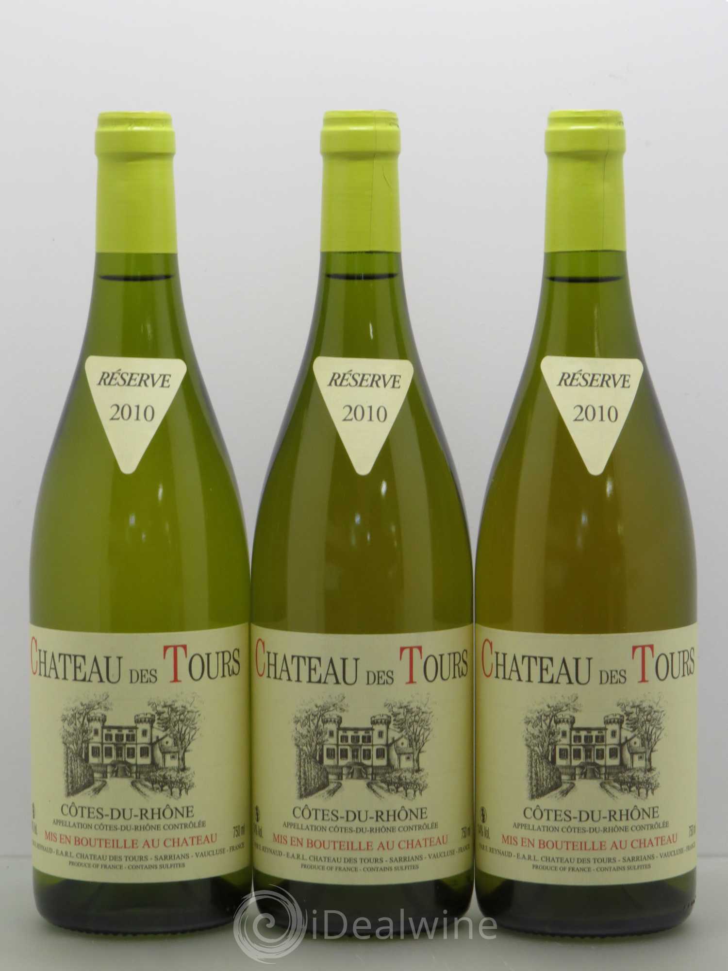 Côtes-du-Rhône Château des Tours Emmanuel Reynaud 2010 - Lot de 3 bouteilles - 0