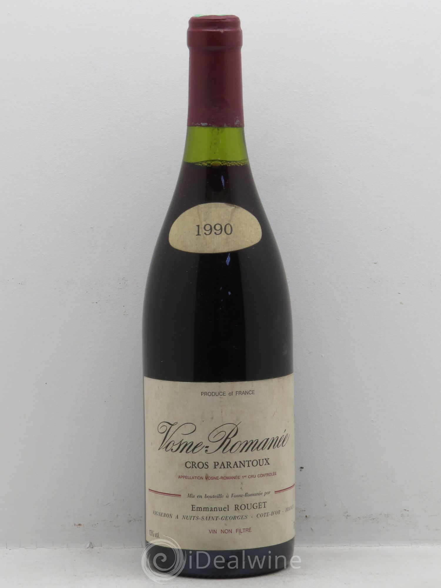 Vosne-Romanée 1er Cru Cros Parantoux Emmanuel Rouget 1990 - Lot de 1 bouteille - 0