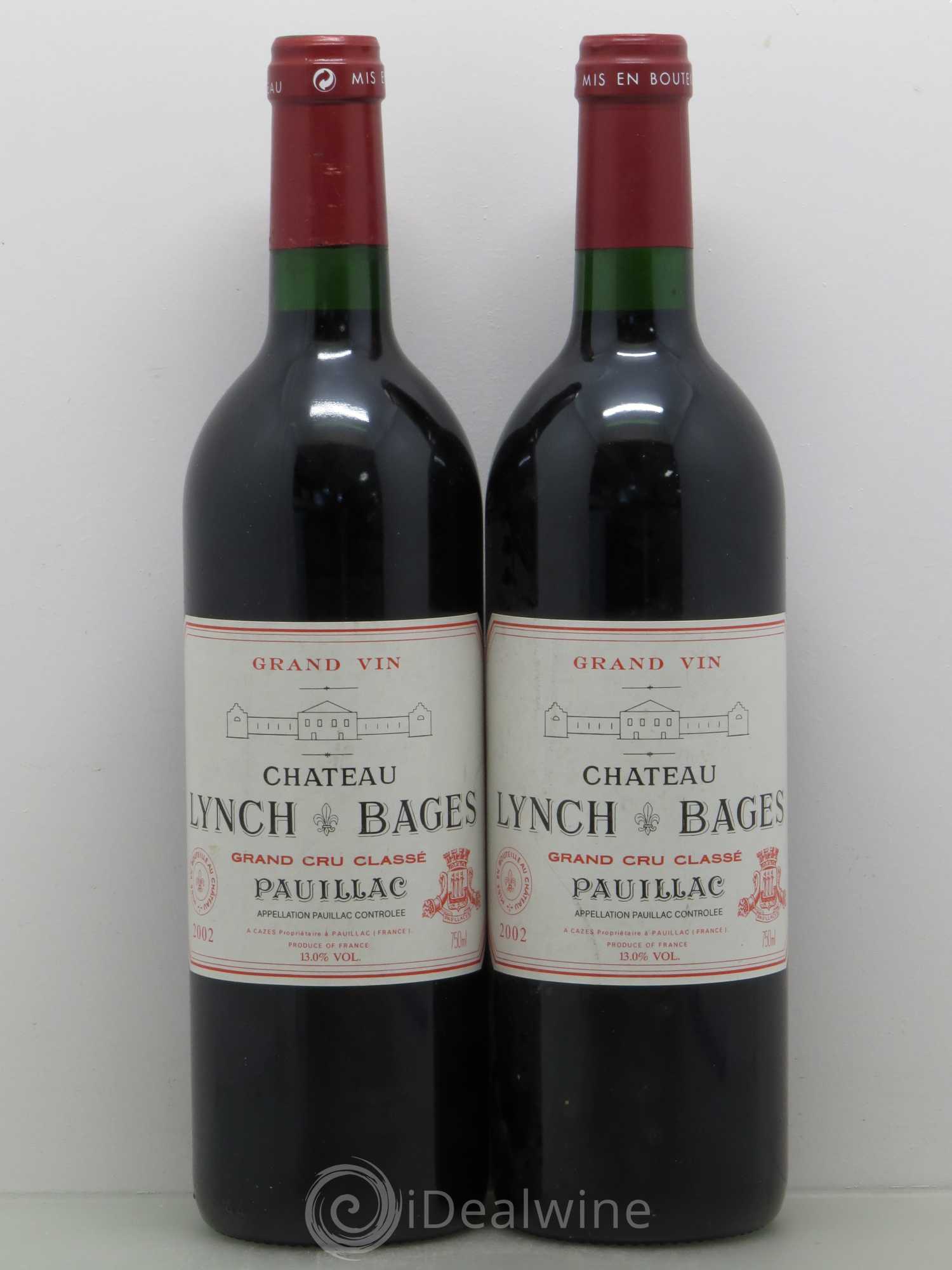 Château Lynch Bages 5ème Grand Cru Classé 2002 - Lot de 2 bouteilles - 0