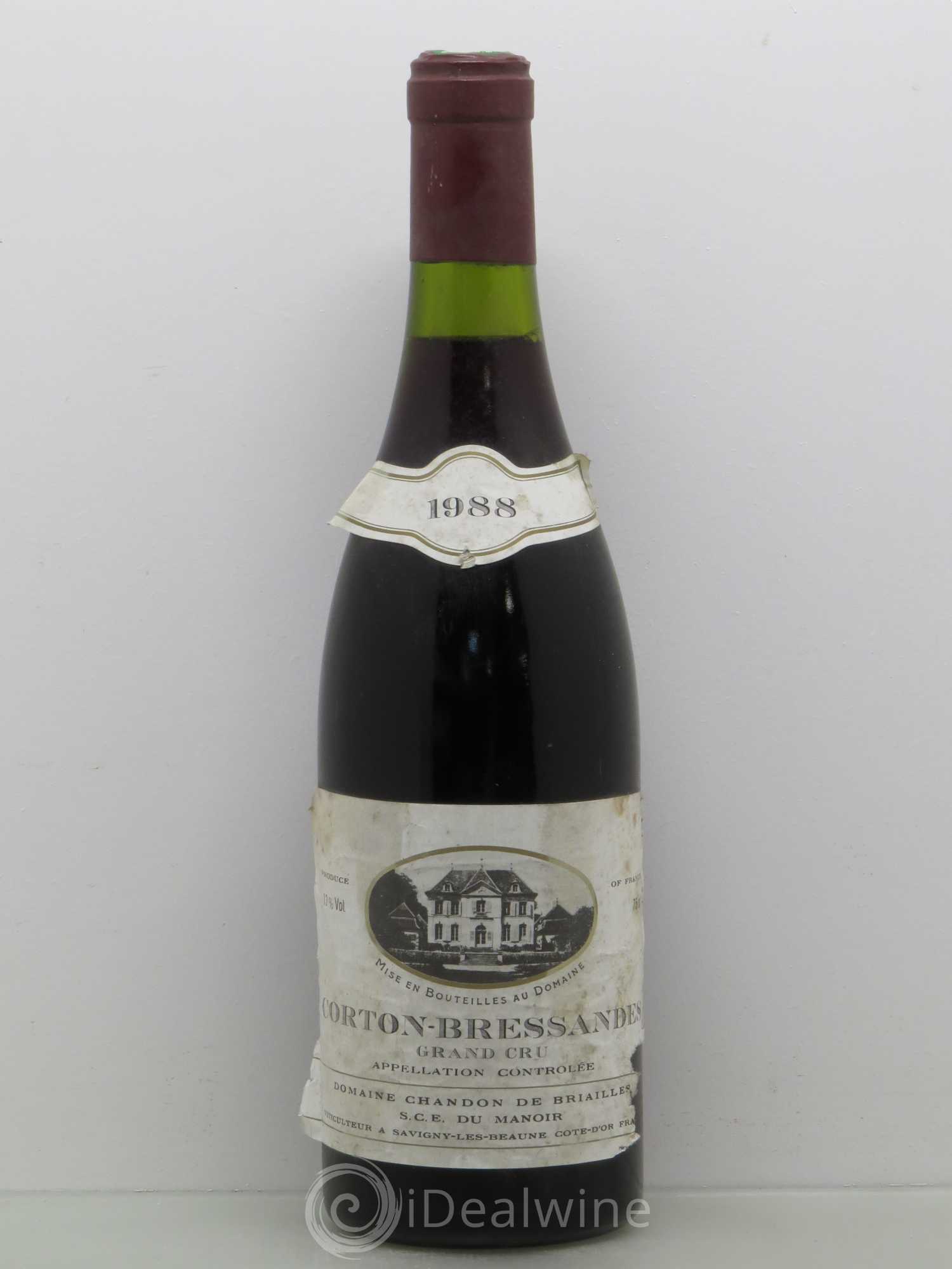 Corton Grand Cru Bressandes Chandon De Briailles 1988 - Posten von 1 Flasche - 0