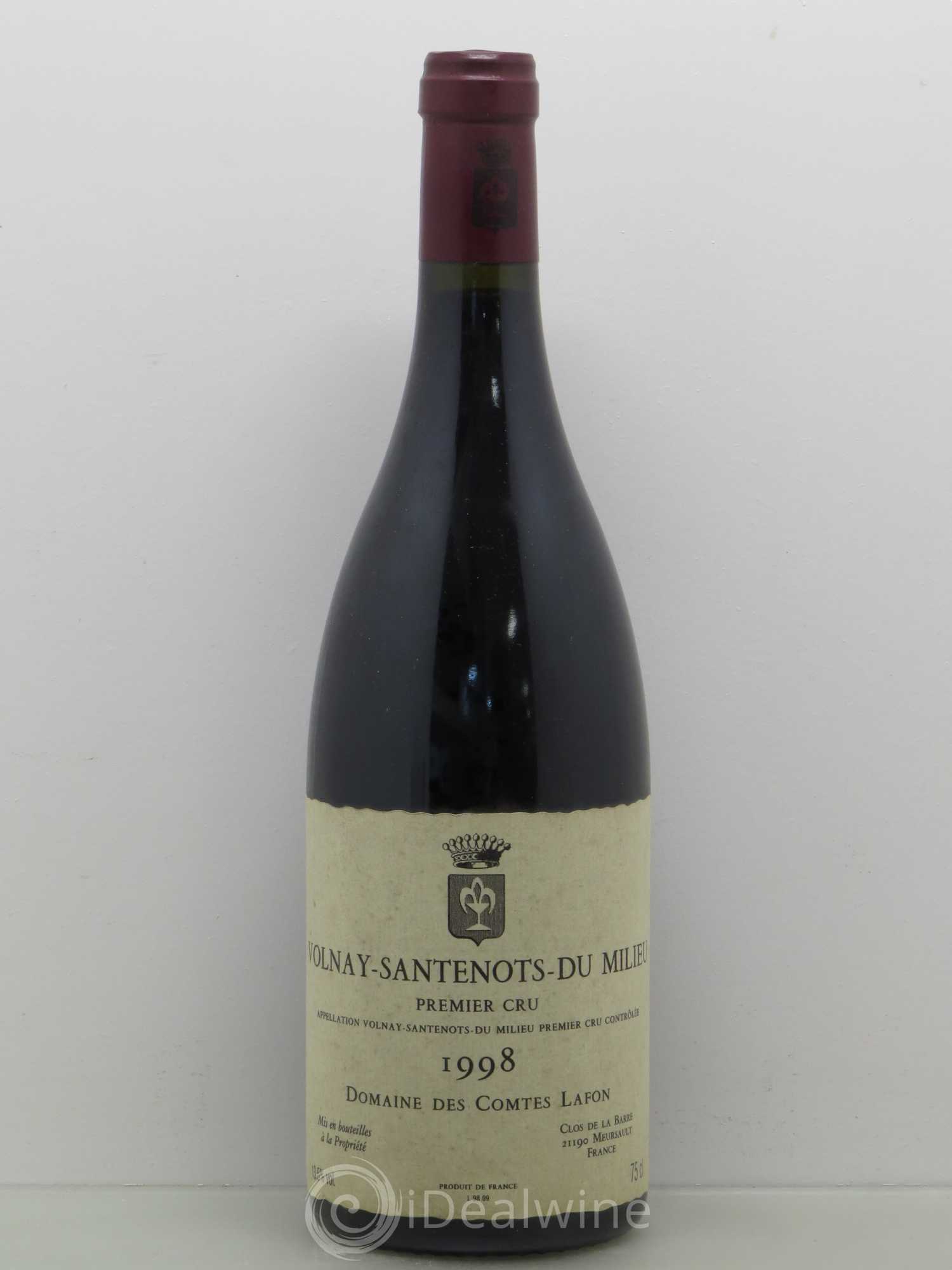 Volnay 1er Cru Santenots du Milieu Comtes Lafon (Domaine des) 1998 - Posten von 1 Flasche - 0
