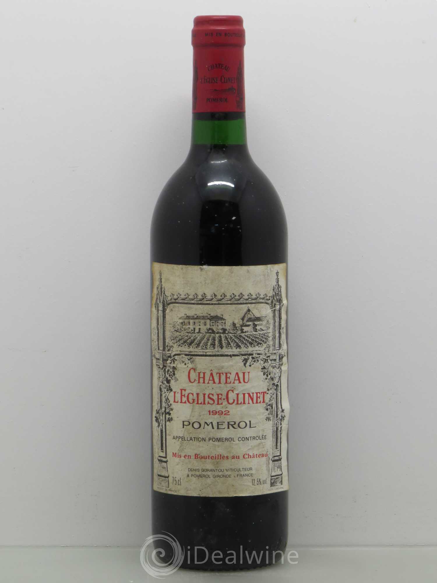 Château l' Église Clinet 1992 - Lot de 1 bouteille - 0