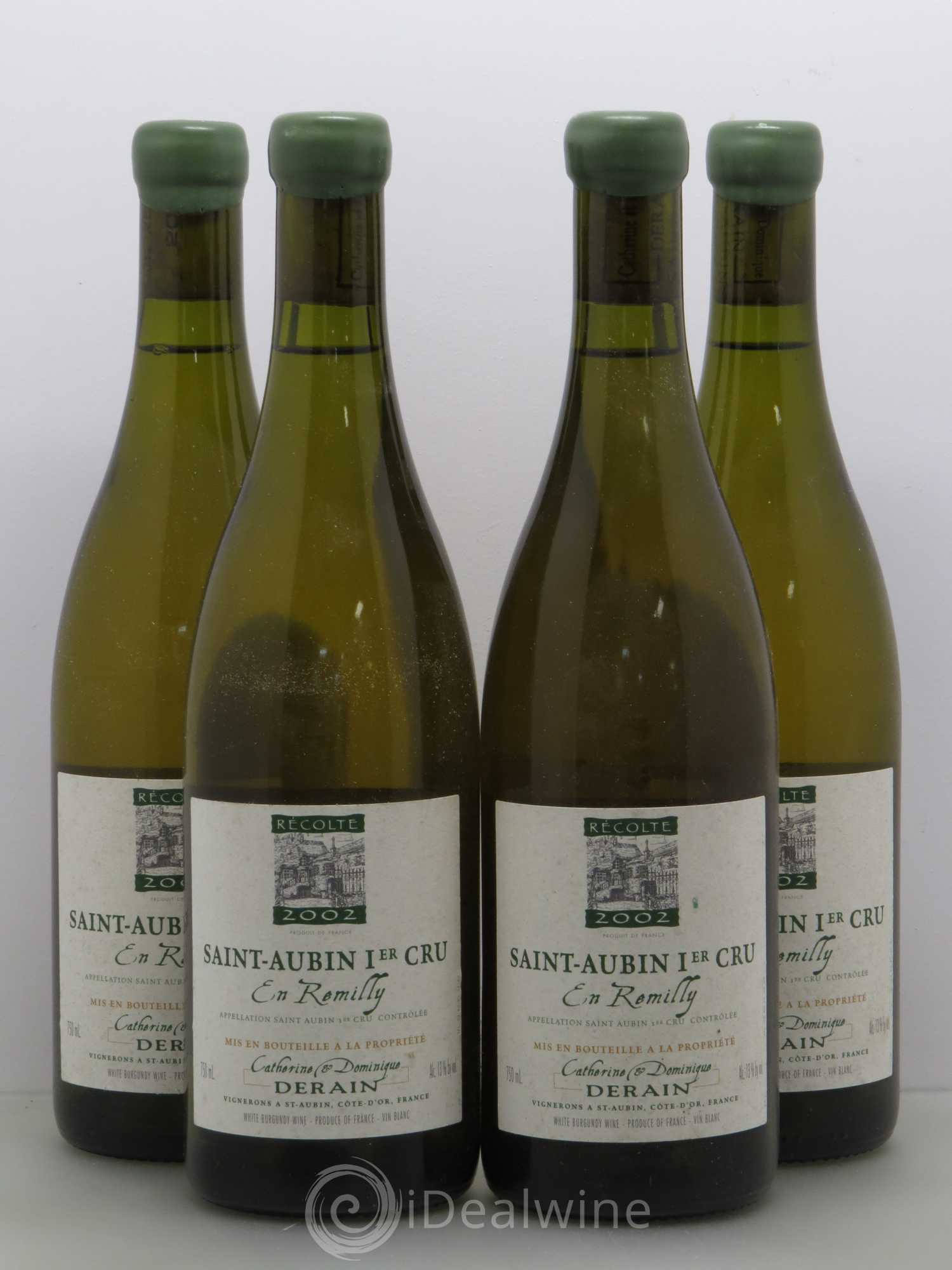 Saint-Aubin 1er Cru En Remilly Derain 2002 - Lot de 4 bouteilles - 0