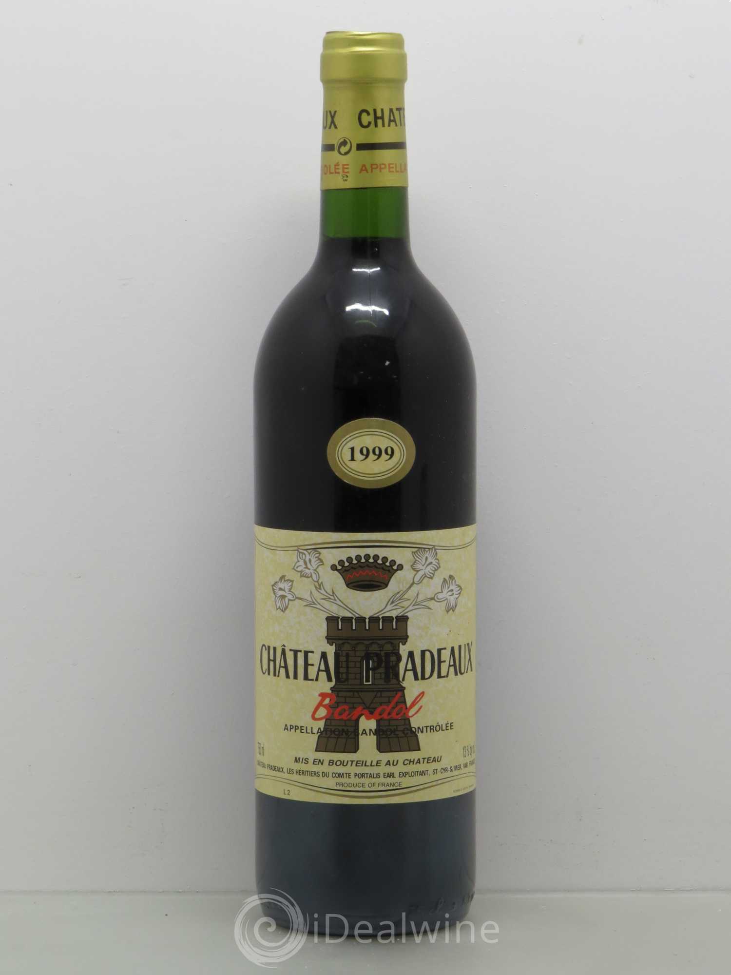 Bandol Château Pradeaux Famille Portalis 1999 - Lot de 1 bouteille - 0