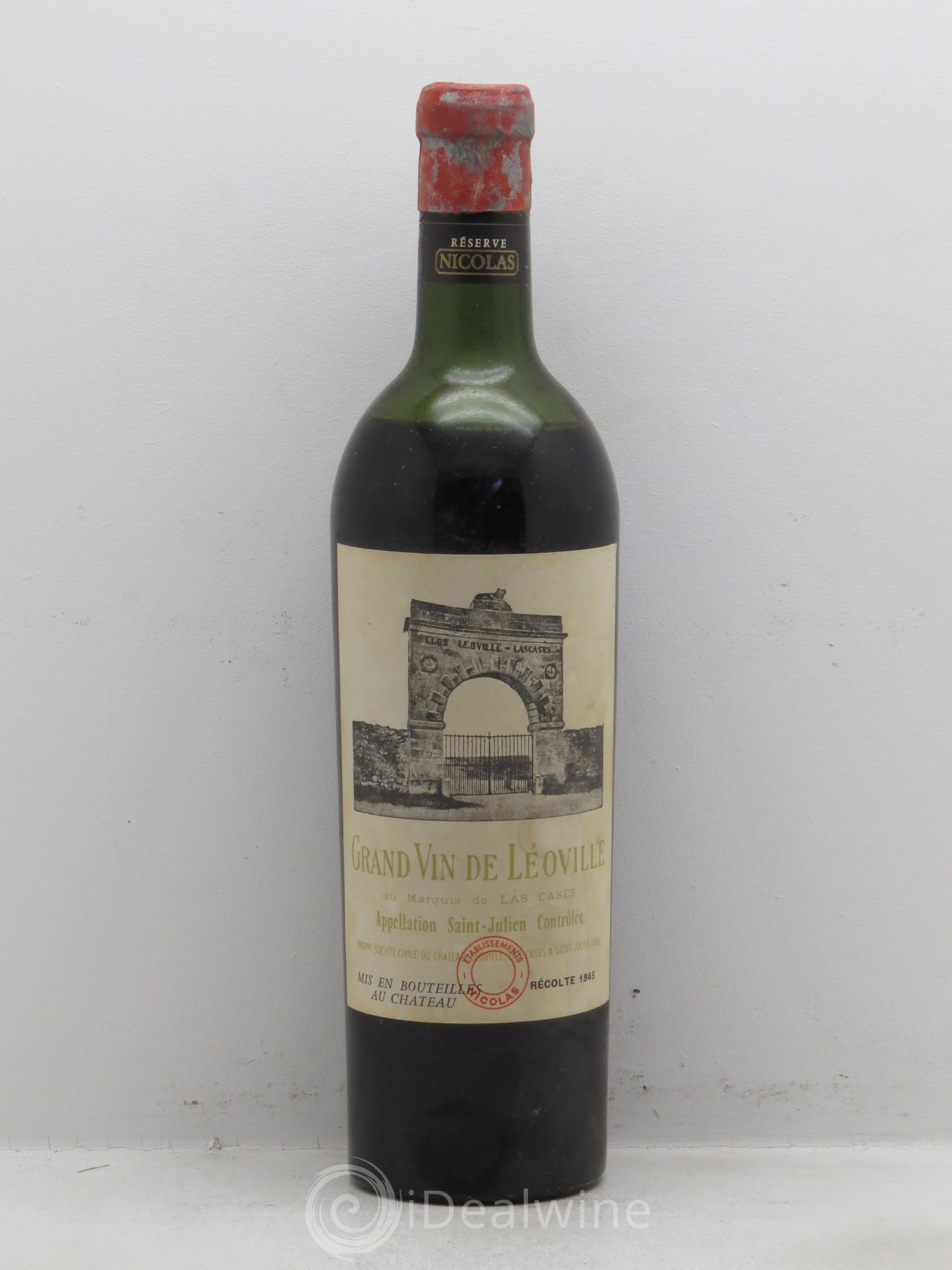 Château Léoville Las Cases 2ème Grand Cru Classé Tampon Nicolas 1945 - Lot de 1 bouteille - 0