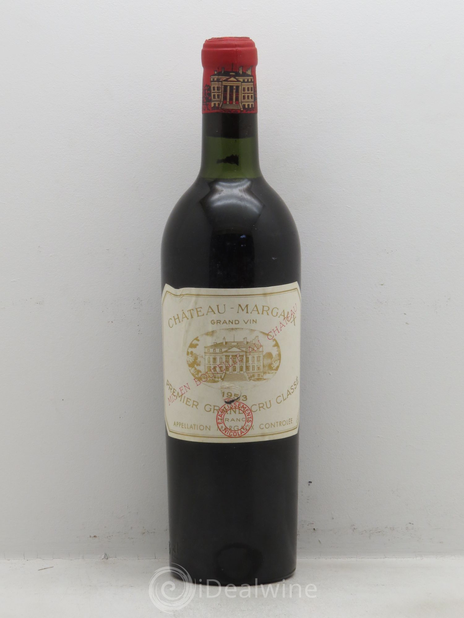 Château Margaux 1er Grand Cru Classé Tampon Nicolas 1953 - Lot de 1 bouteille - 0
