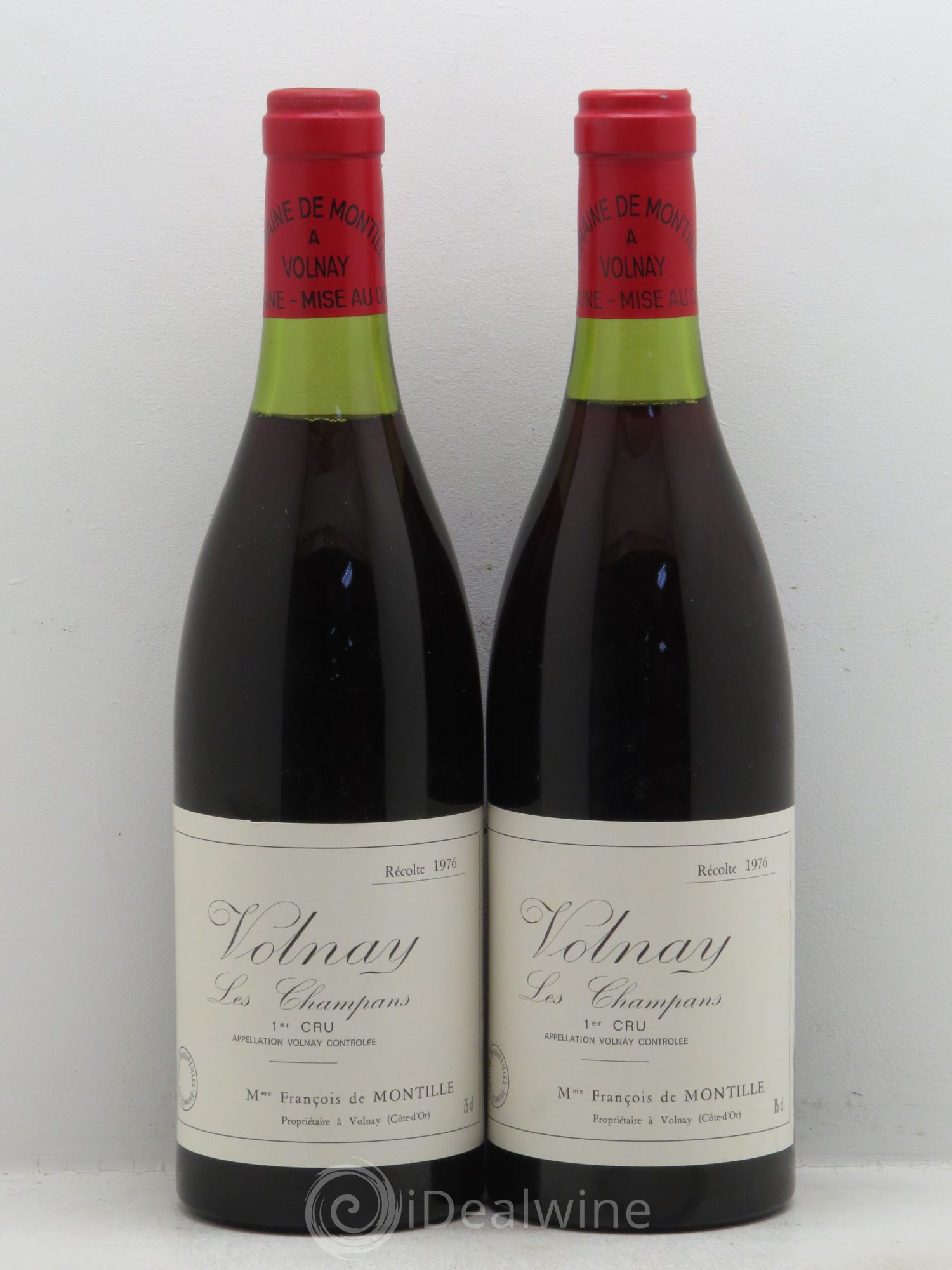 Volnay 1er Cru François de Montille 1976 - Posten von 2 Flaschen - 0