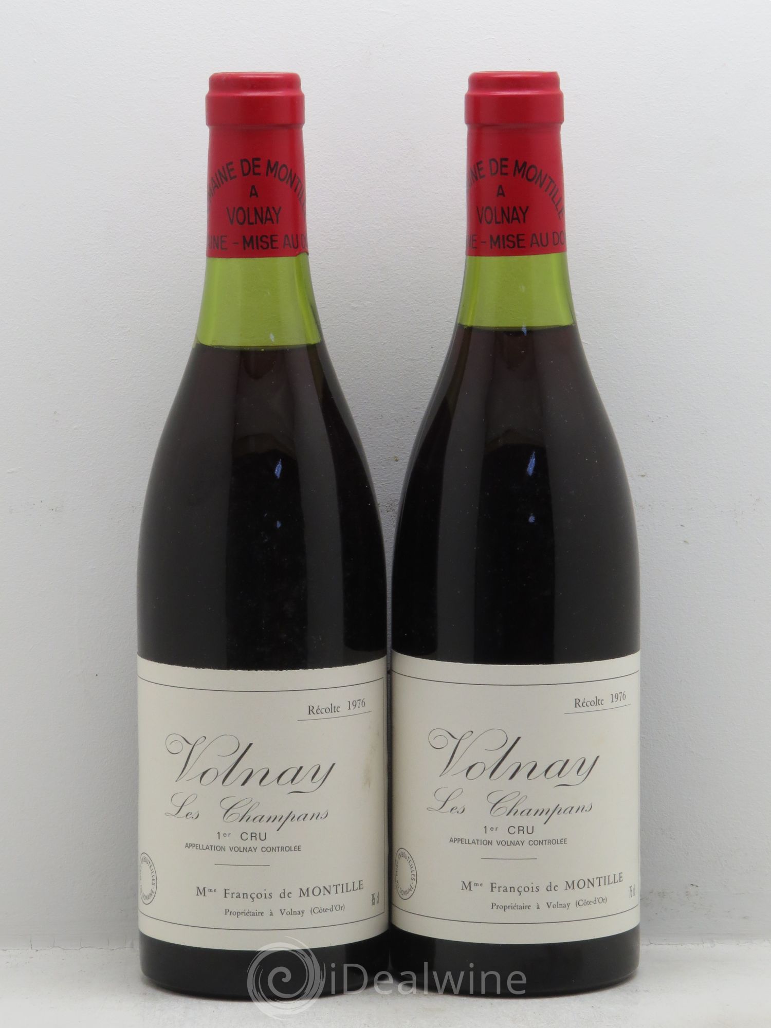Volnay 1er Cru François de Montille 1976 - Posten von 2 Flaschen - 0