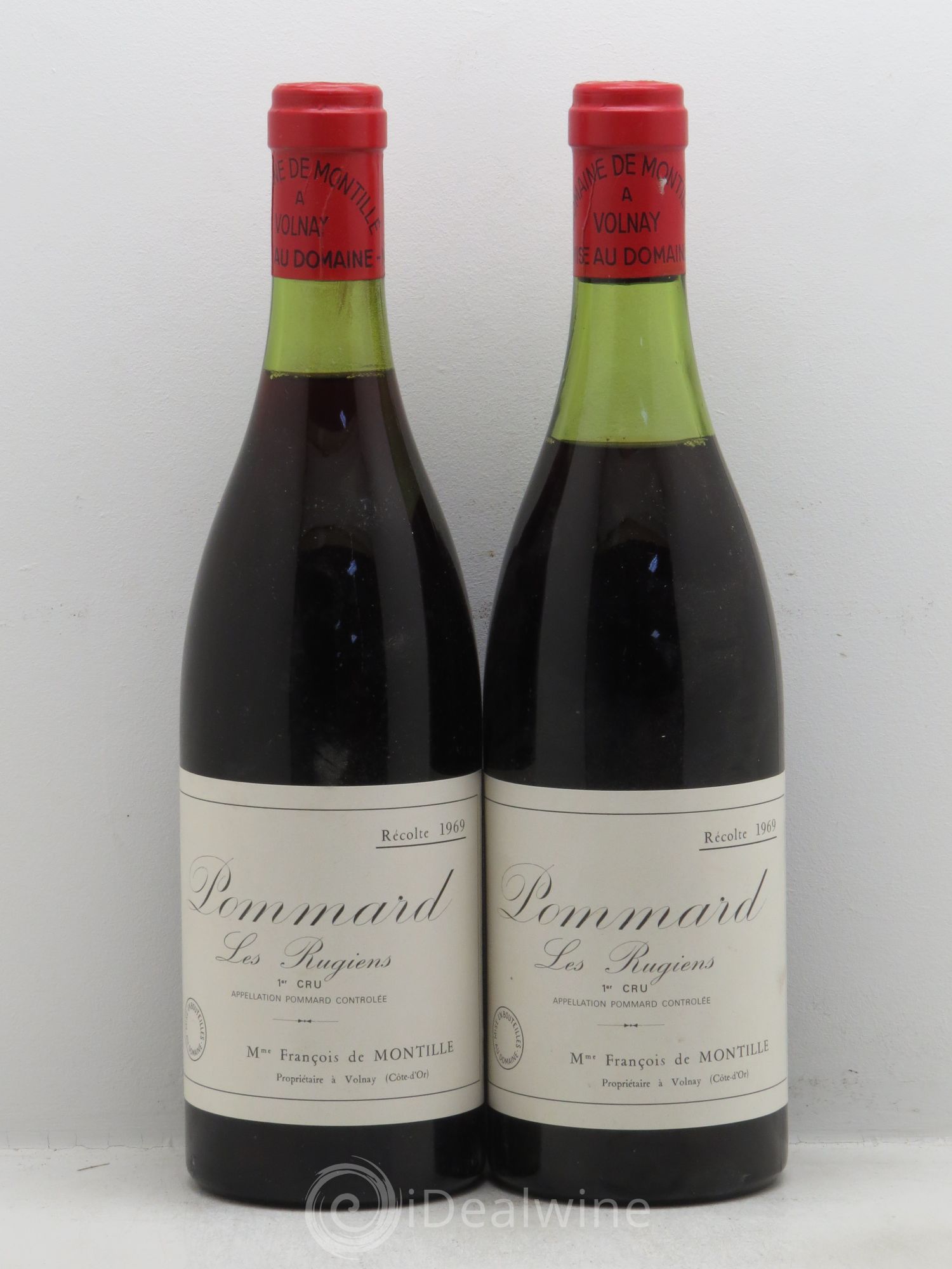 Pommard 1er Cru François de Montille 1969 - Lot de 2 bouteilles - 0