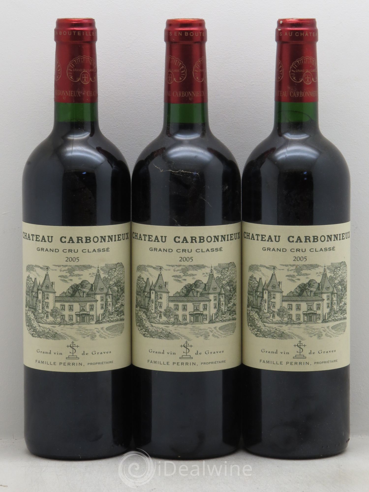 Château Carbonnieux Cru Classé de Graves 2005 - Lot de 3 bouteilles - 0