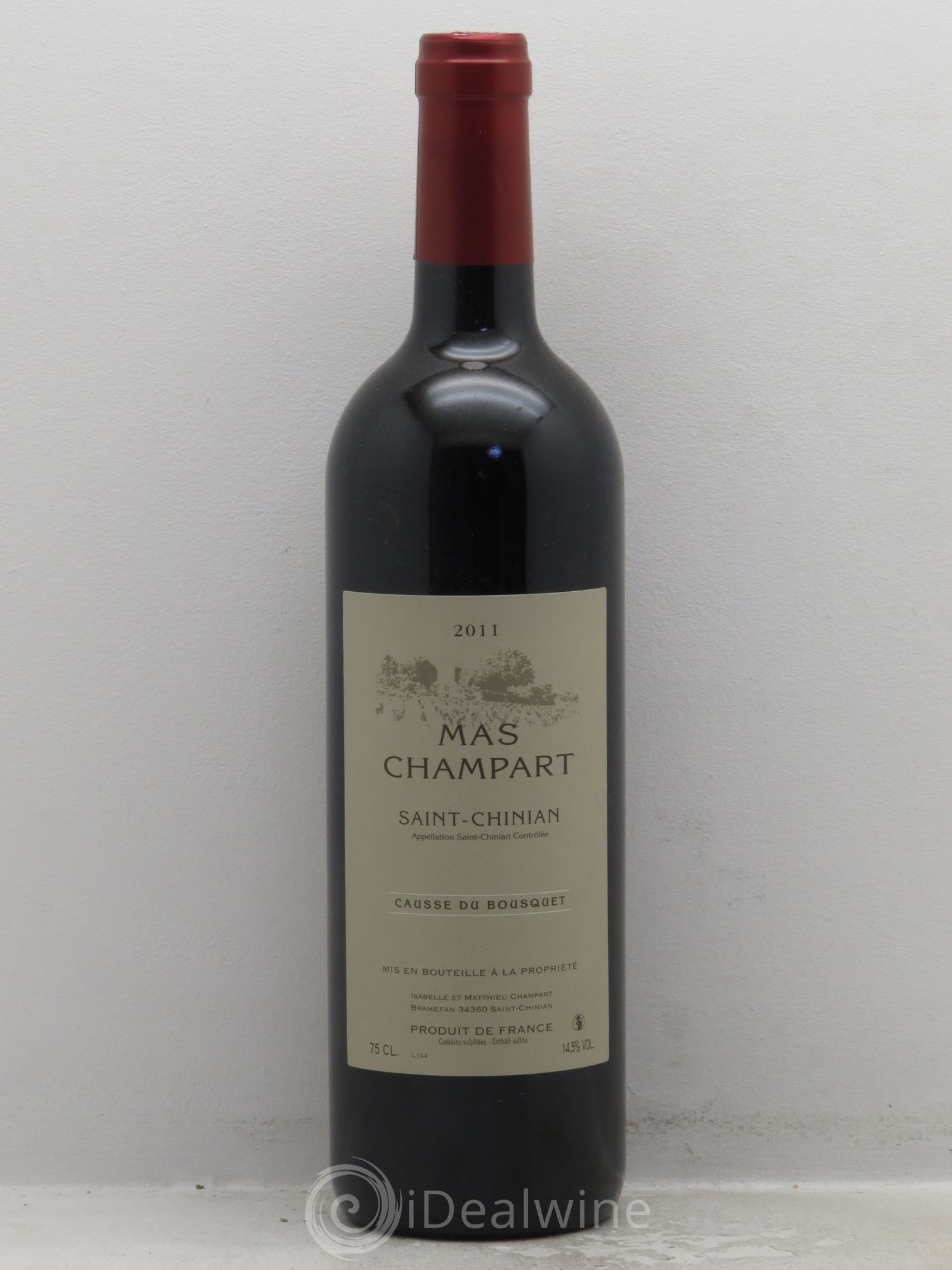 Saint-Chinian Mas Champart Causse du Bousquet Isabelle et Mathieu Champart 2011 - Lot de 1 bouteille - 0