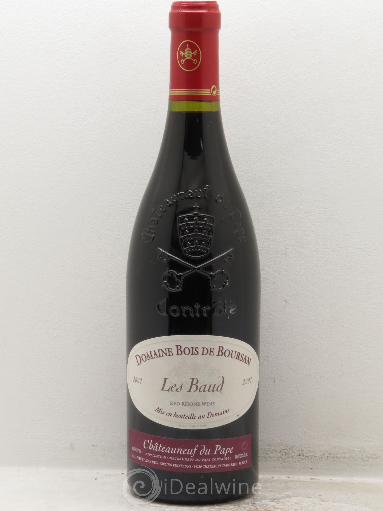 Châteauneuf-du-Pape Bois de Boursan (Domaine) Les Baud Jean et Jean-Paul Versino 2007 - Lot de 1 bouteille - 0
