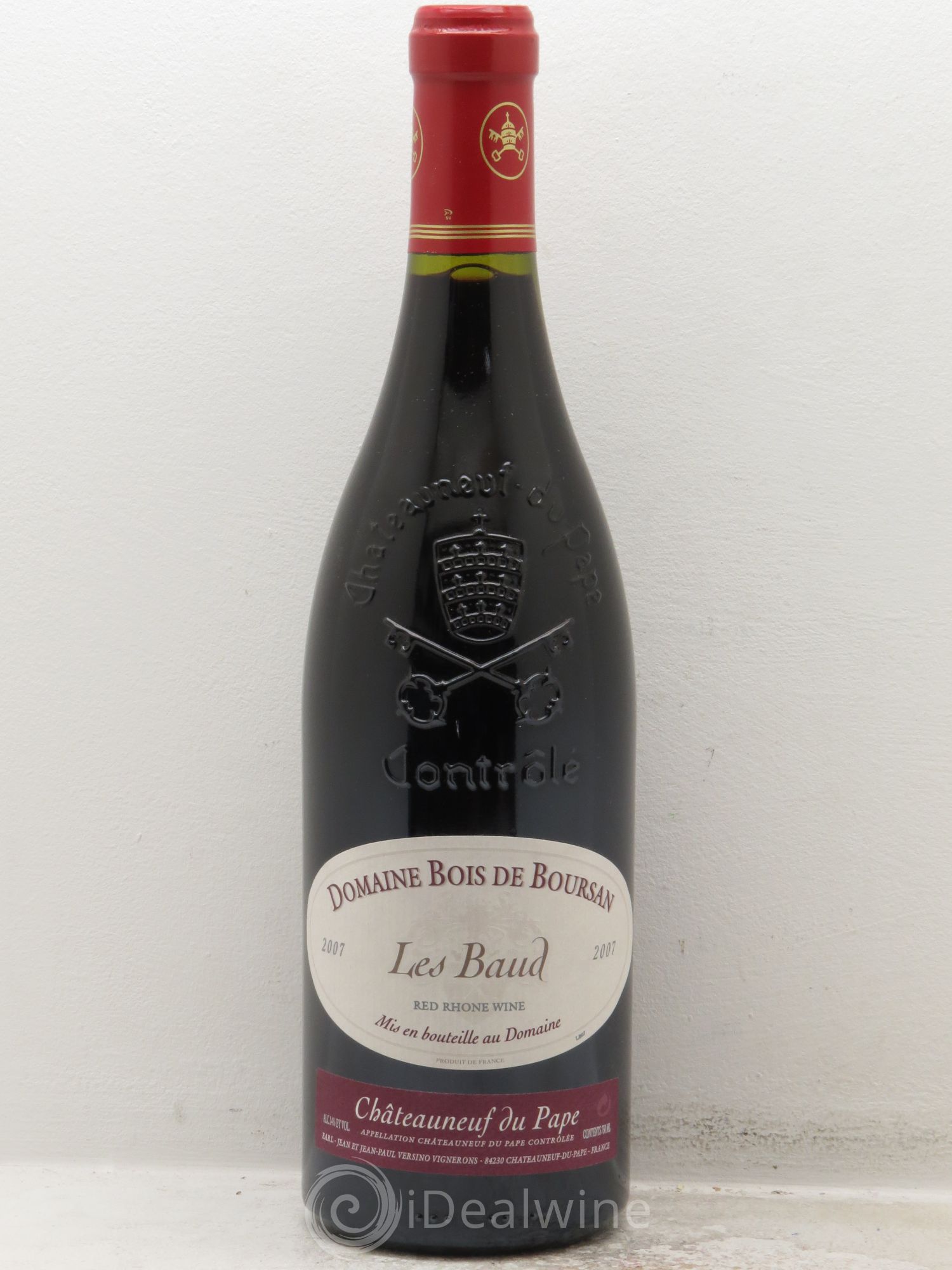 Châteauneuf-du-Pape Bois de Boursan (Domaine) Les Baud Jean et Jean-Paul Versino 2007 - Lot de 1 bouteille - 0