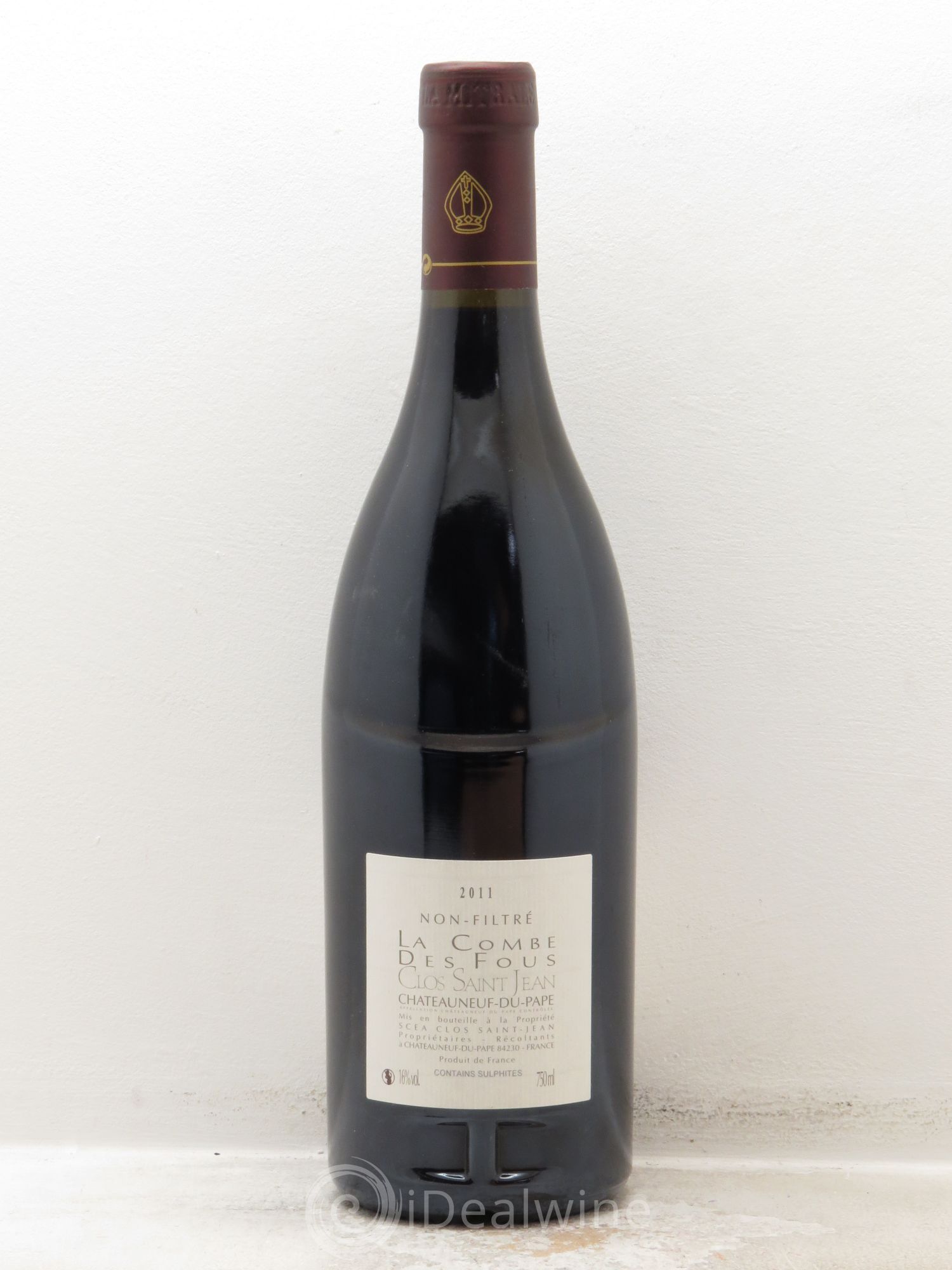 Châteauneuf-du-Pape Clos Saint-Jean La Combe des Fous Pascal et Vincent Maurel 2011 - Lot de 1 bouteille - 1