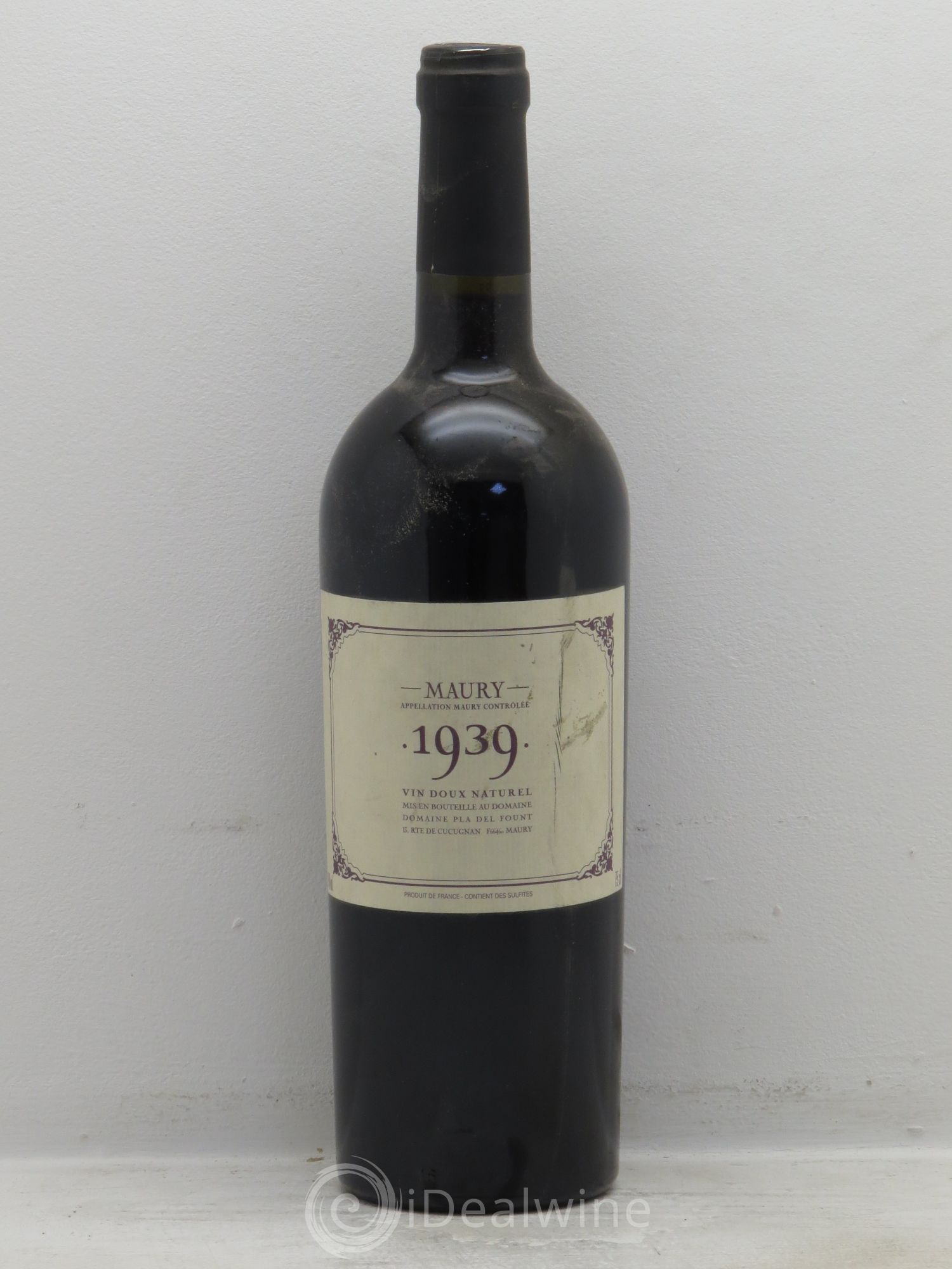 Maury Pla del Fount (Domaine) 1939 - Lot de 1 bouteille - 0