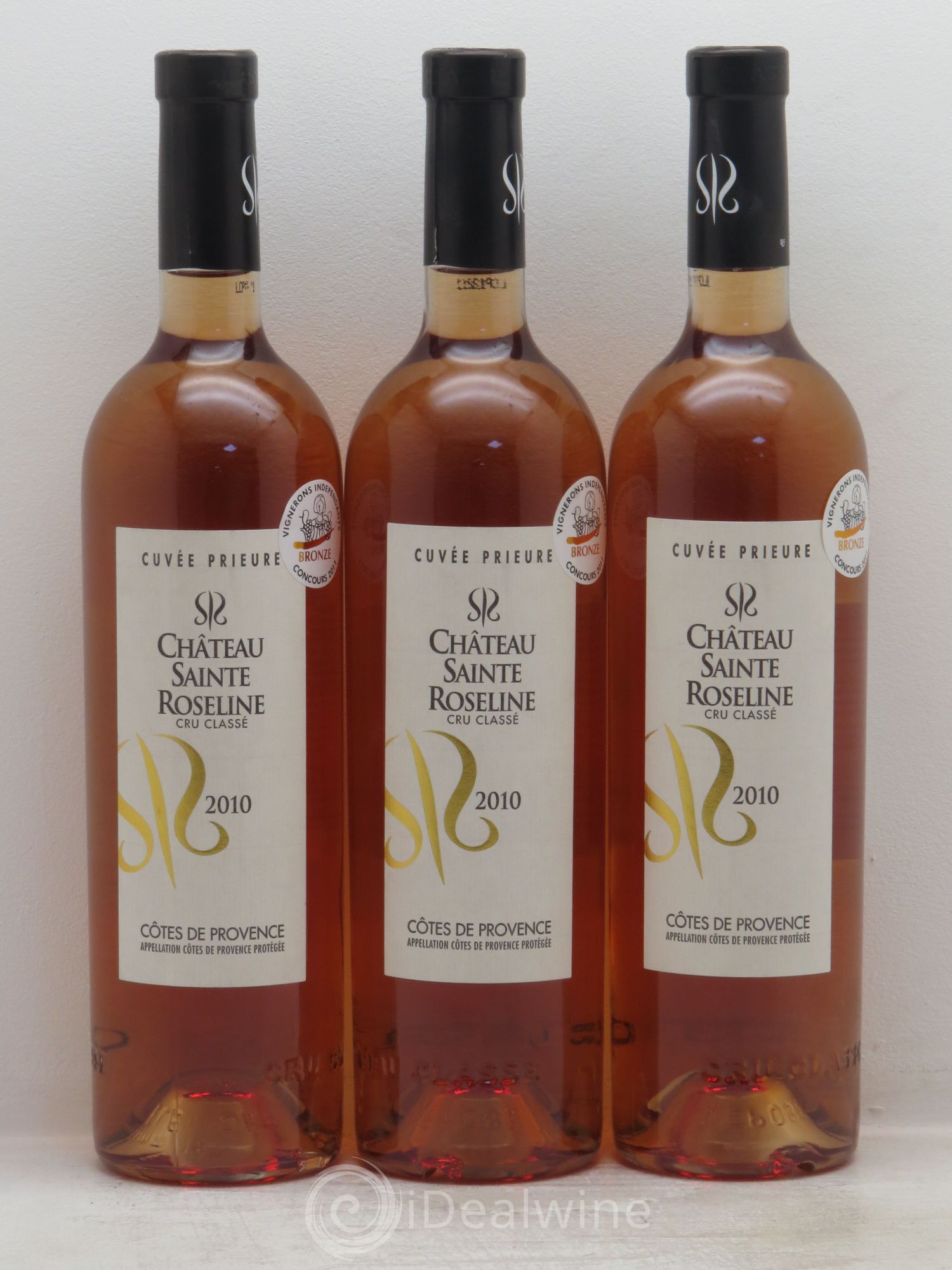 Côtes de Provence Cuvée Prieuré - Sainte Roseline 2010 - Posten von 3 Flaschen - 0