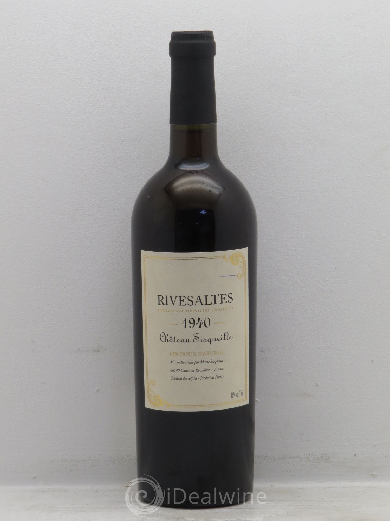 Rivesaltes Château Sisqueille 1940 - Posten von 1 Flasche - 0