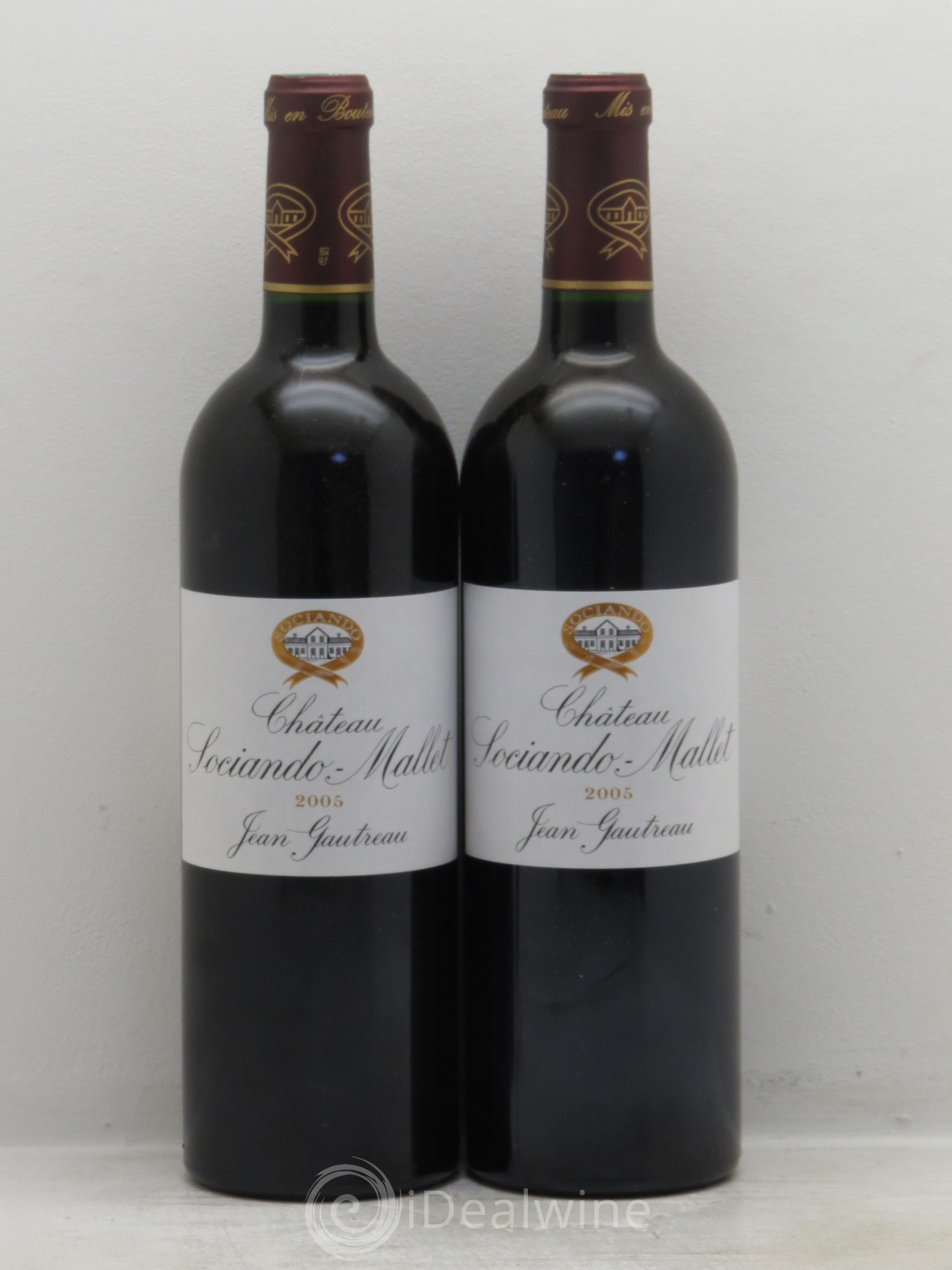Château Sociando Mallet 2005 - Lot de 2 bouteilles - 0
