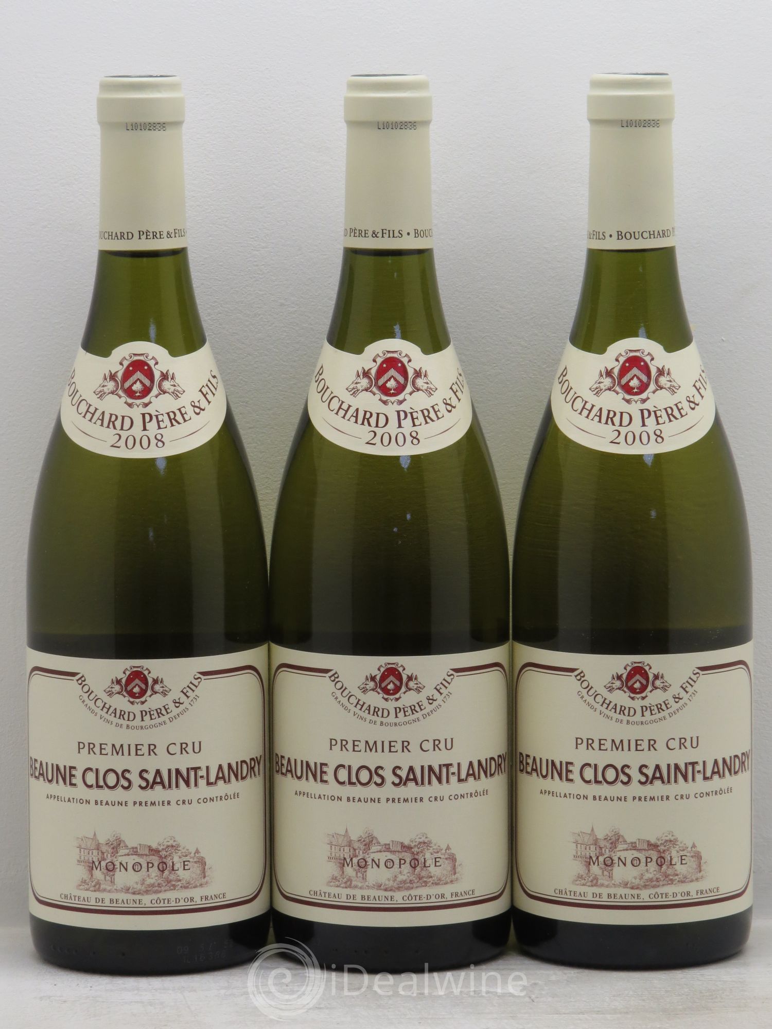 Beaune 1er Cru Clos Saint Landry Monopole Bouchard Père & Fils 2008 - Lot de 3 bouteilles - 0