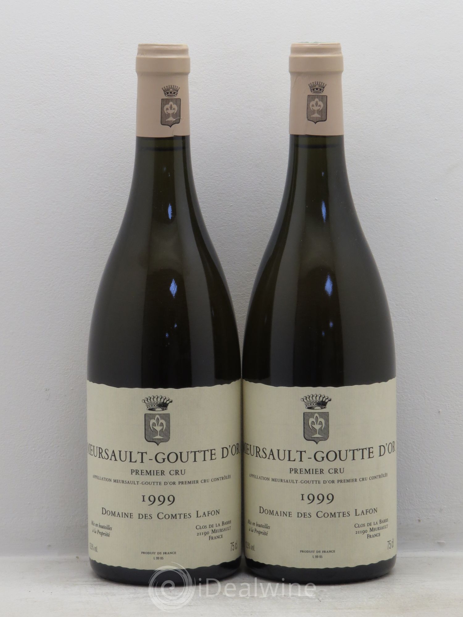 Meursault 1er Cru Goutte d'Or Comtes Lafon (Domaine des) 1999 - Lot de 2 bouteilles - 0