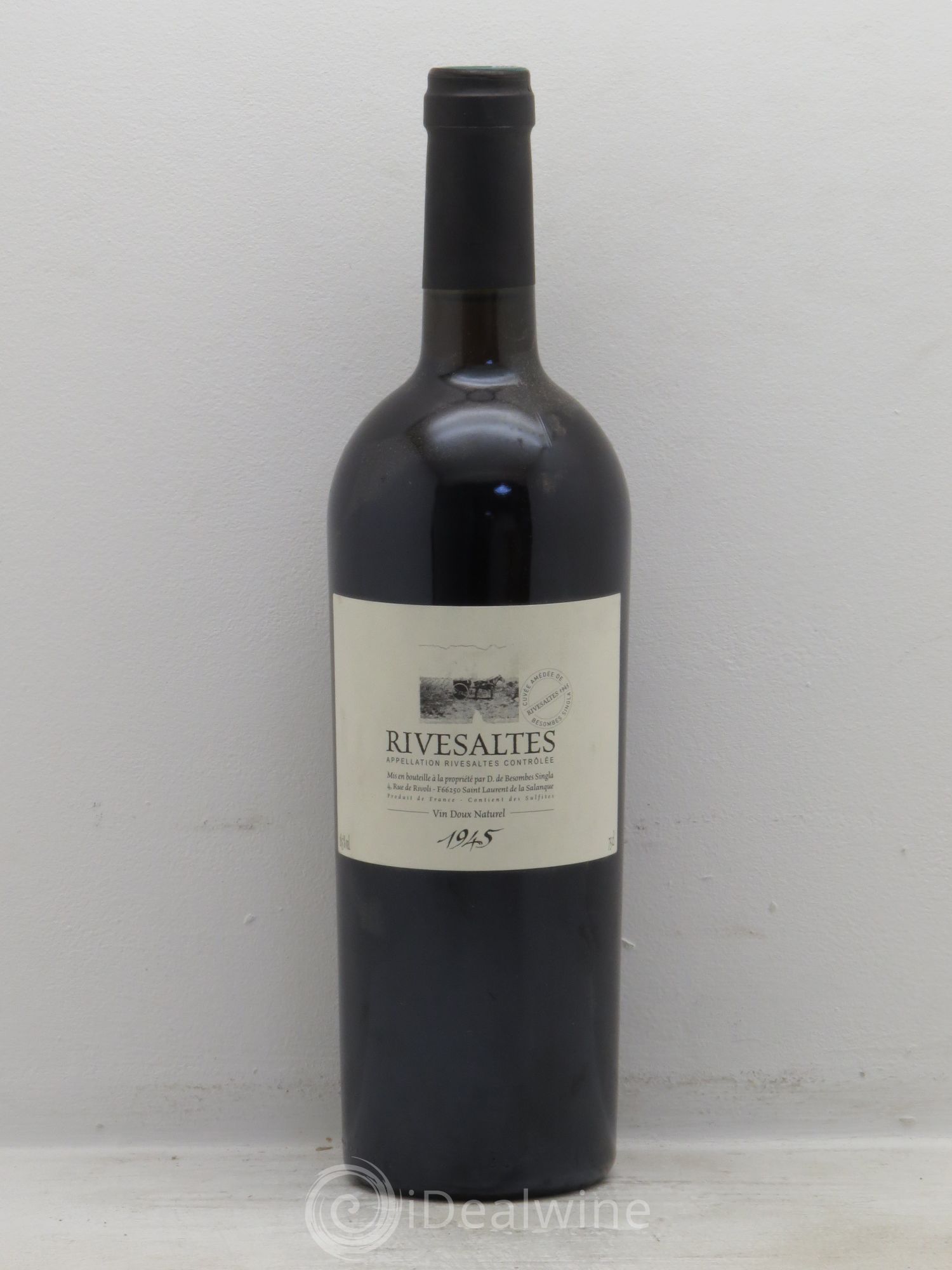 Rivesaltes Amédée de Besombes Singla (Domaine) 1945 - Lot de 1 bouteille - 0