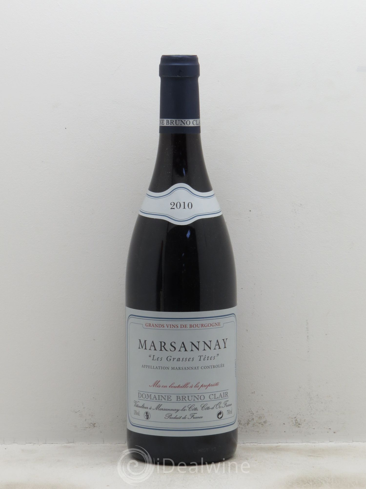 Marsannay Les Grasses Tetes Bruno Clair (Domaine) 2010 - Lot de 1 bouteille - 0