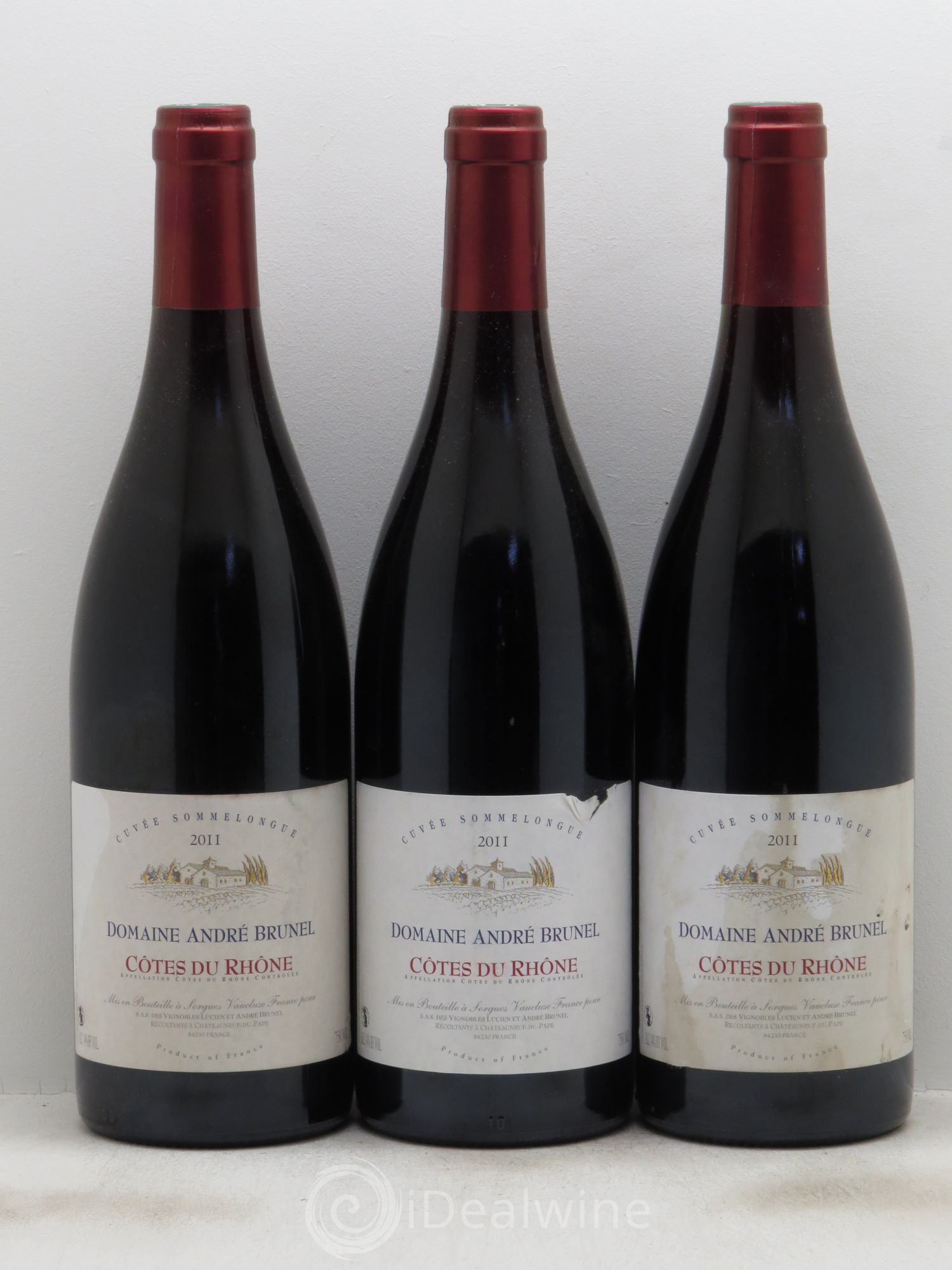Côtes-du-Rhône Sommelongue André Brunel 2011 - Lot de 3 bouteilles - 0