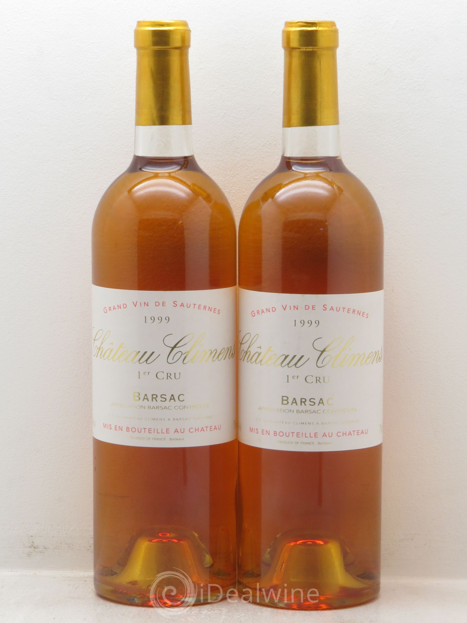 Château Climens 1er Grand Cru Classé 1999 - Lotto di 2 bottiglie - 0