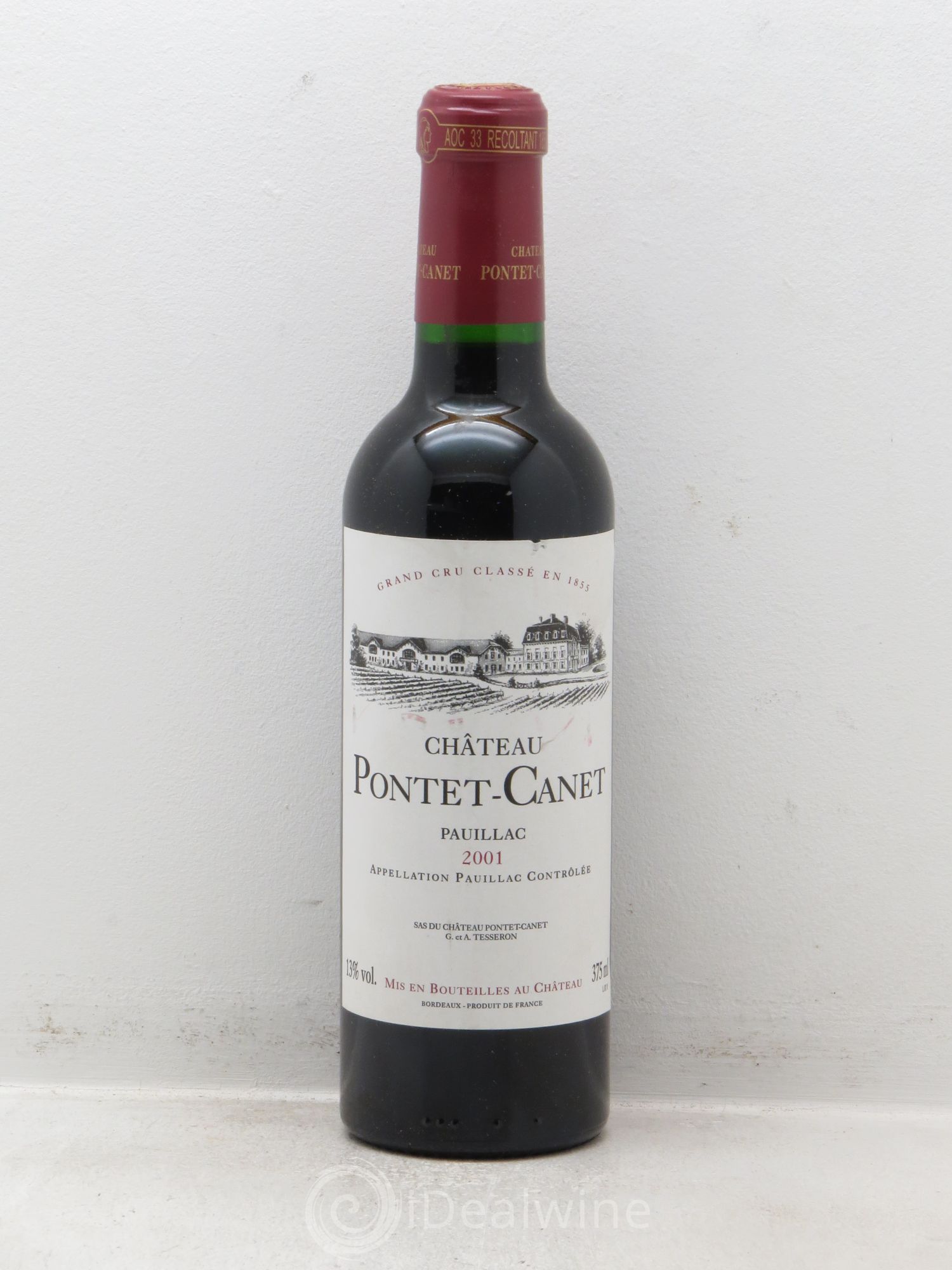 Château Pontet Canet 5ème Grand Cru Classé 2001 - Lot de 6 demi bouteilles - 0