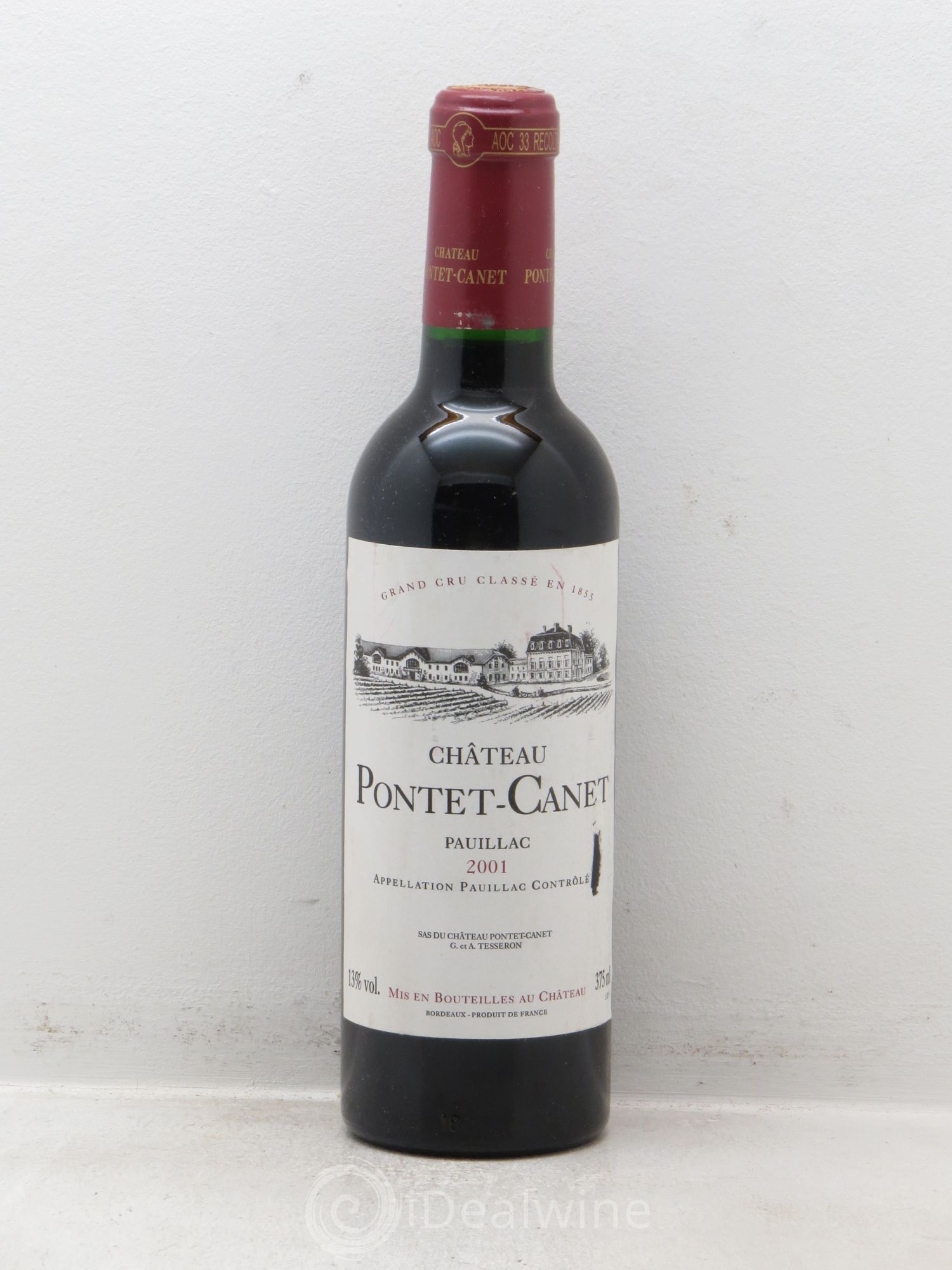 Château Pontet Canet 5ème Grand Cru Classé 2001 - Lot de 6 demi bouteilles - 0