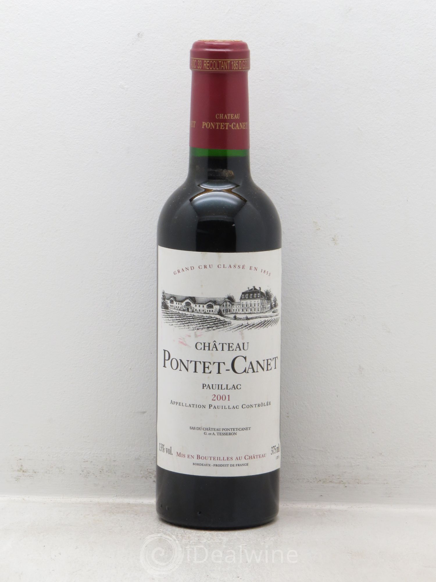 Château Pontet Canet 5ème Grand Cru Classé 2001 - Lot de 6 demi bouteilles - 0
