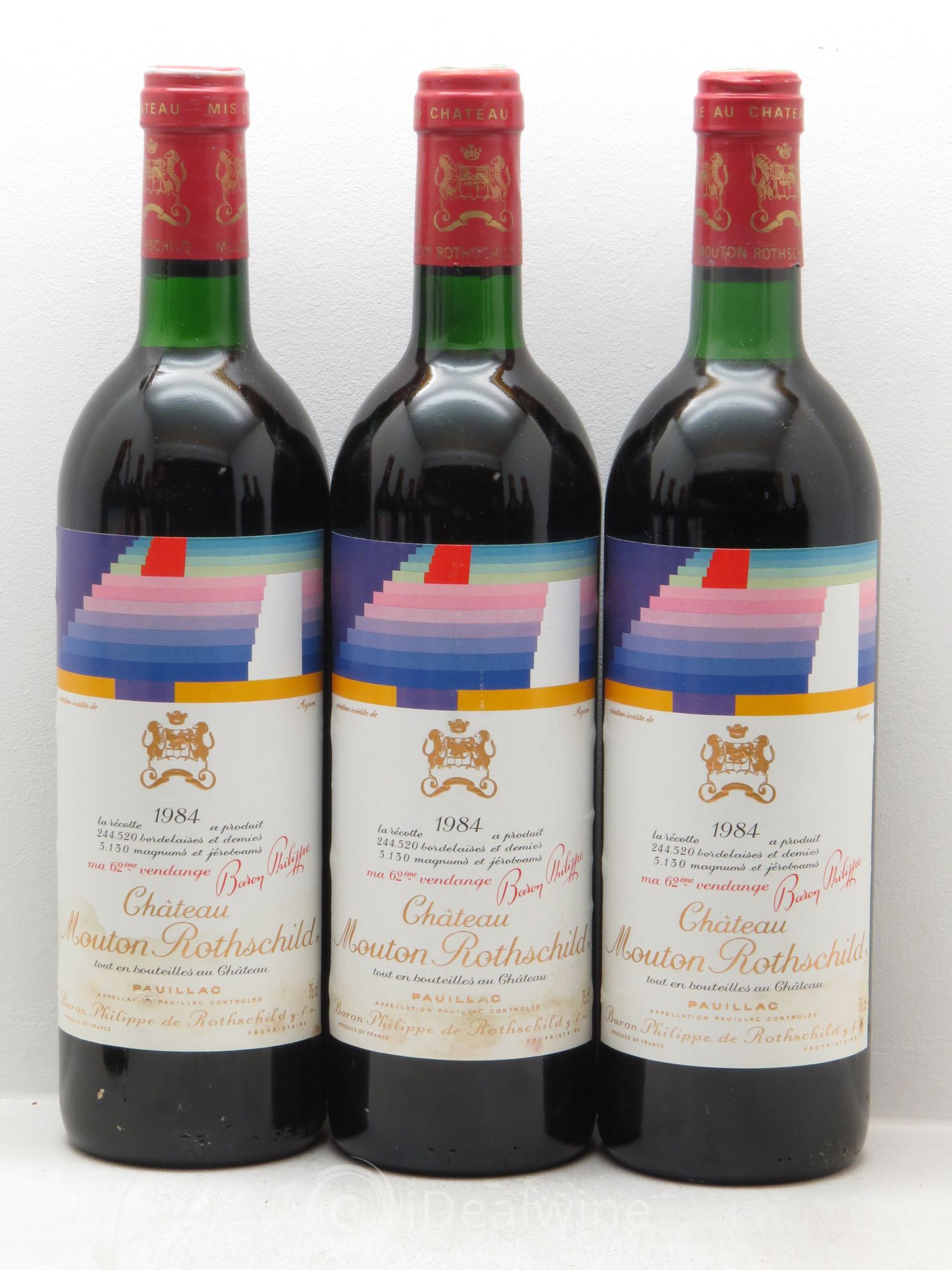 Château Mouton Rothschild 1er Grand Cru Classé 1984 - Lot de 12 bouteilles - 1