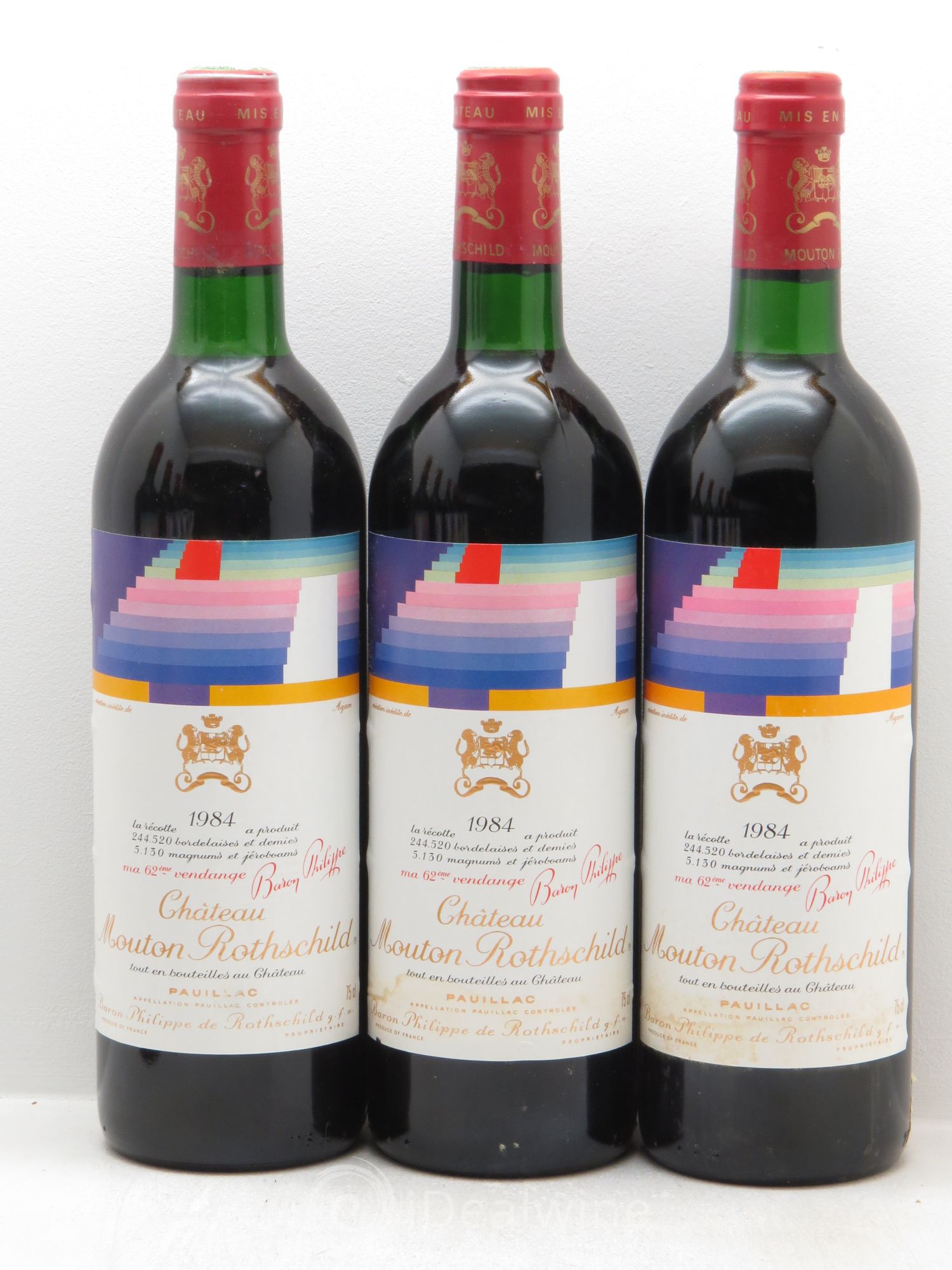 Château Mouton Rothschild 1er Grand Cru Classé 1984 - Lot de 12 bouteilles - 2