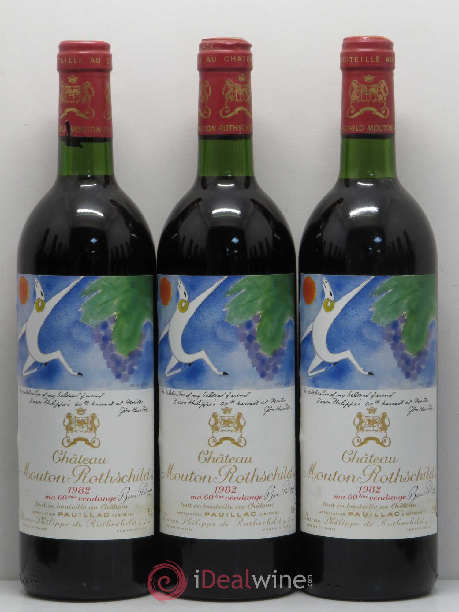 Château Mouton Rothschild 1er Grand Cru Classé 1982 - Lot de 12 bouteilles - 1