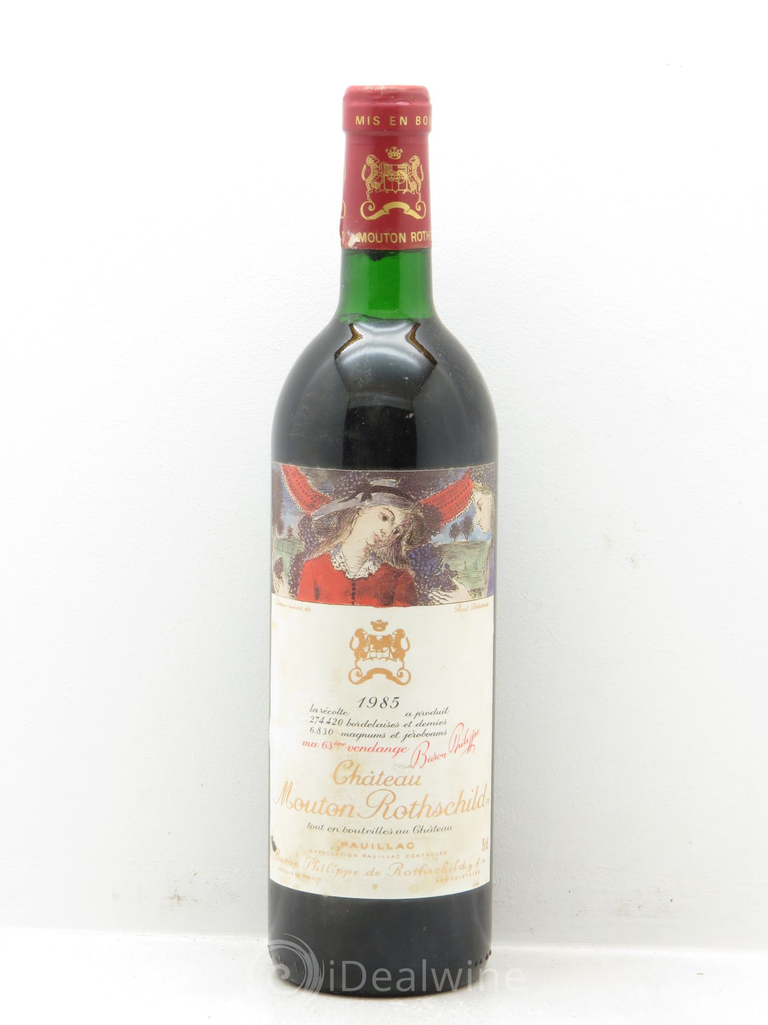 Château Mouton Rothschild 1er Grand Cru Classé 1985 - Lot de 1 bouteille - 0