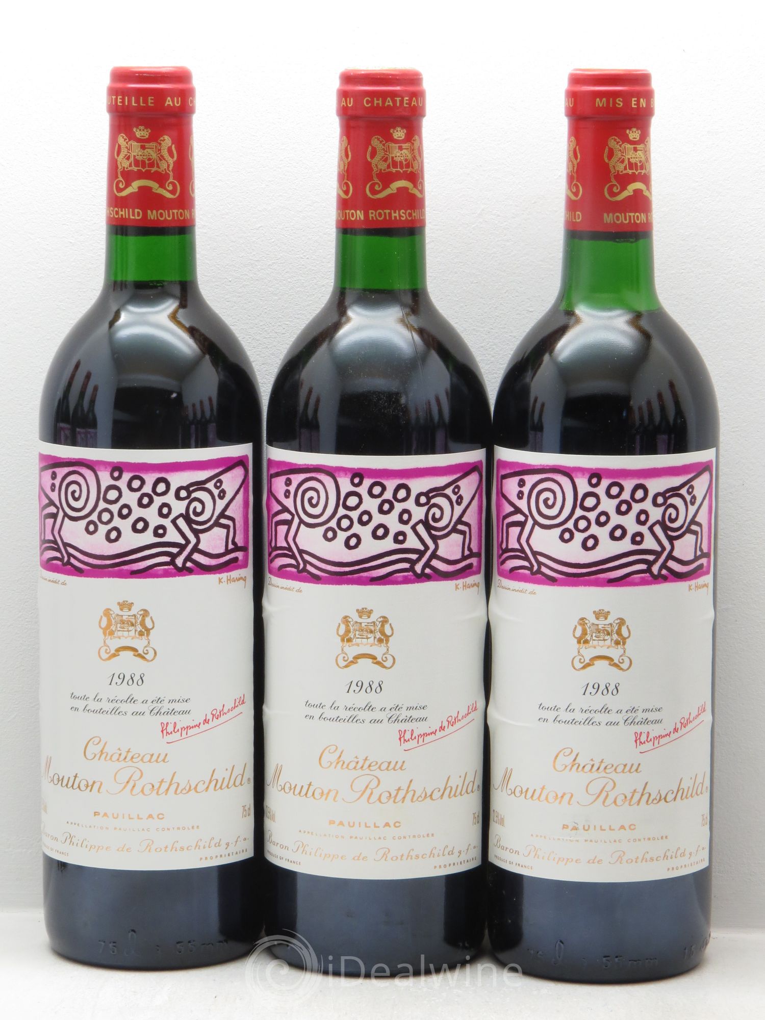 Château Mouton Rothschild 1er Grand Cru Classé 1988 - Lot de 12 bouteilles - 1