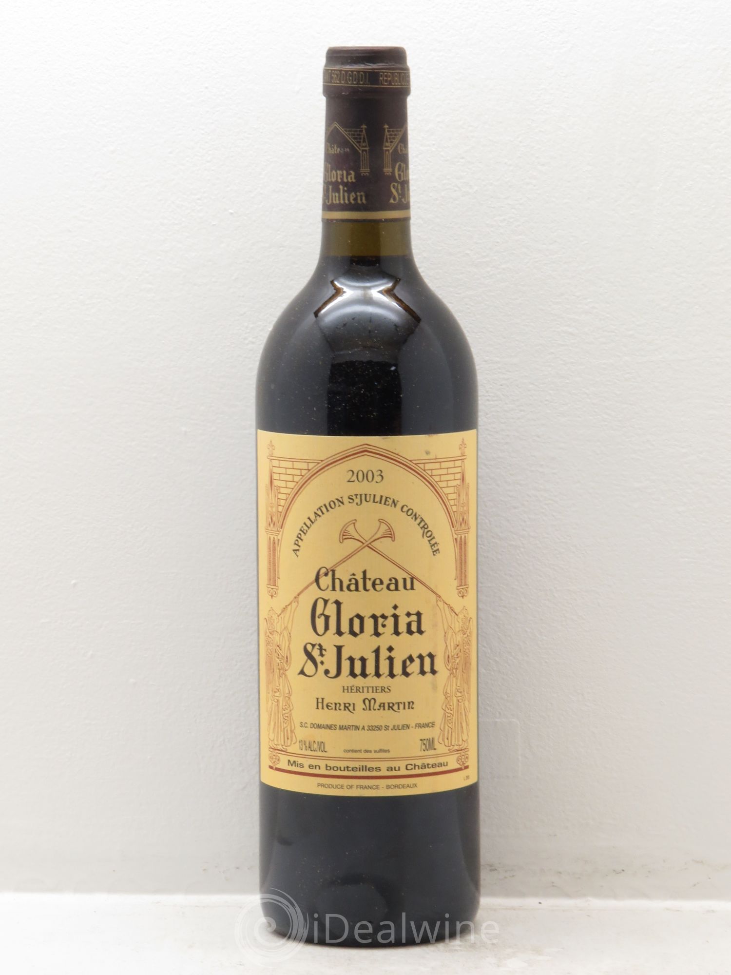 Château Gloria 2003 - Lot de 1 bouteille - 0